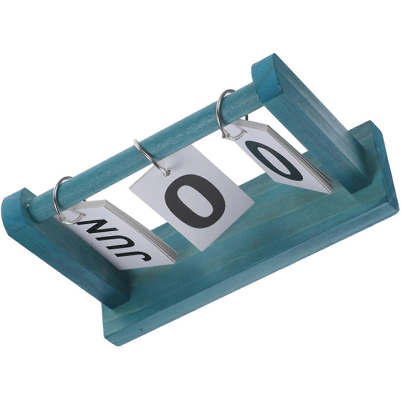 Perpetual Calendar Flip Calendar Elegant Wood Design for Homes Schools 7.9×4.7×3.5in Reusable Long-term Use 1Set