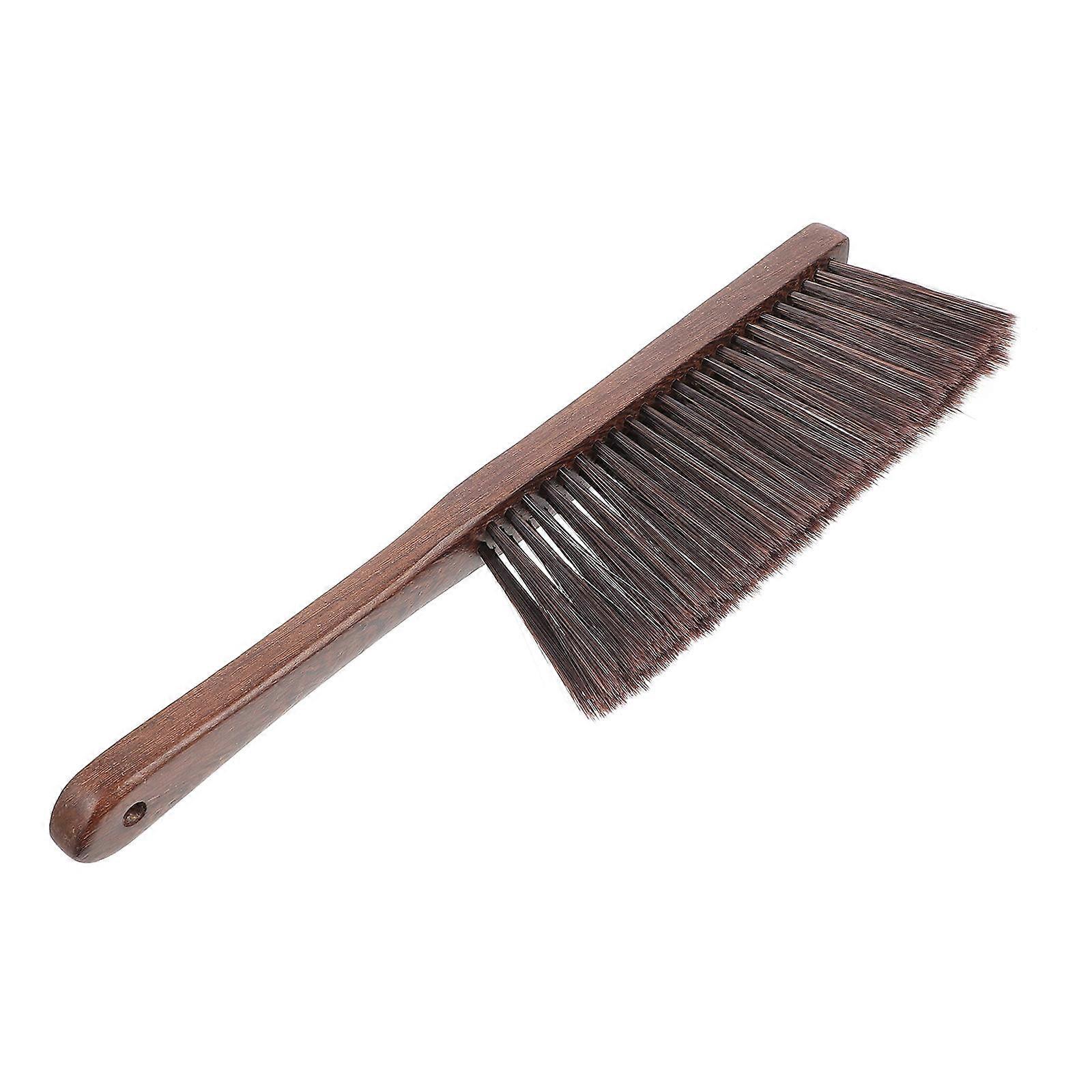 Brown Wood Handle Cleaning Brush for Home Use with Synthetic Material Ideal for Dust Sand and Dirt