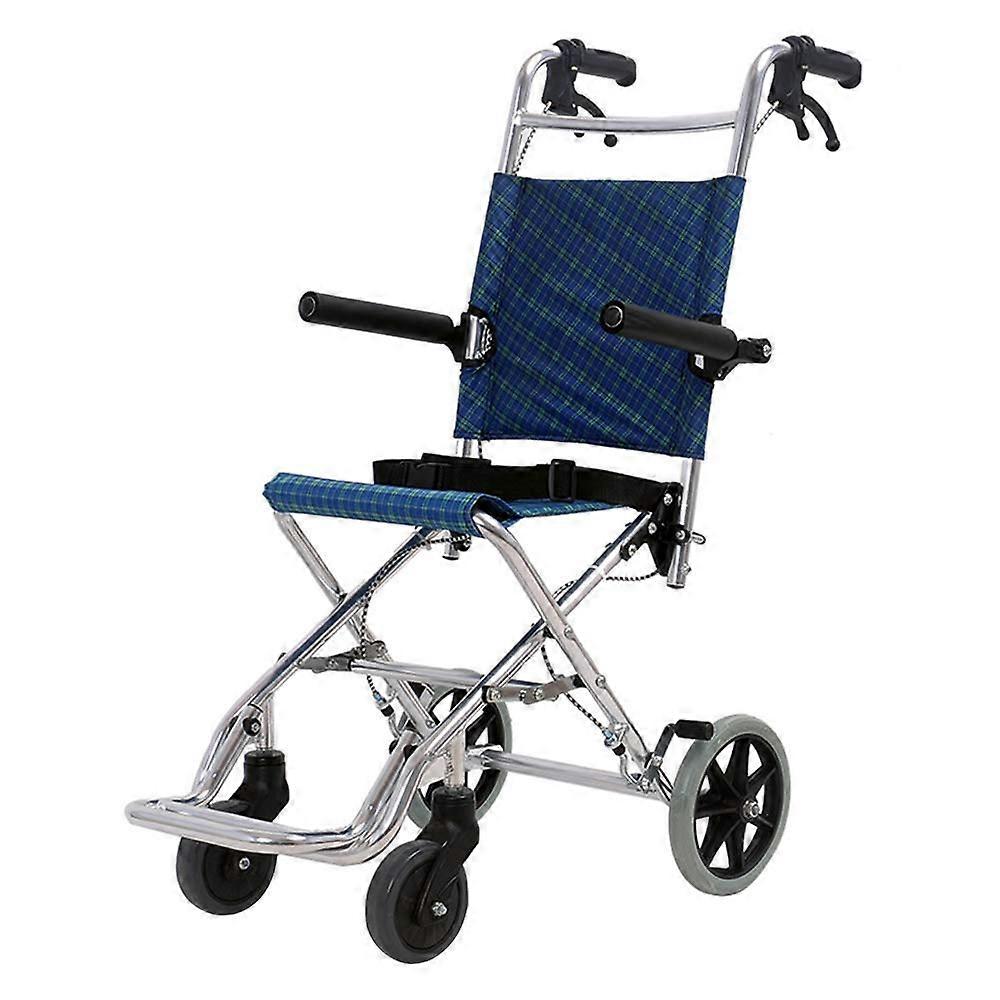 Lightweight, comfortable mobile wheelchair, small folding trolley frame made of aluminium.