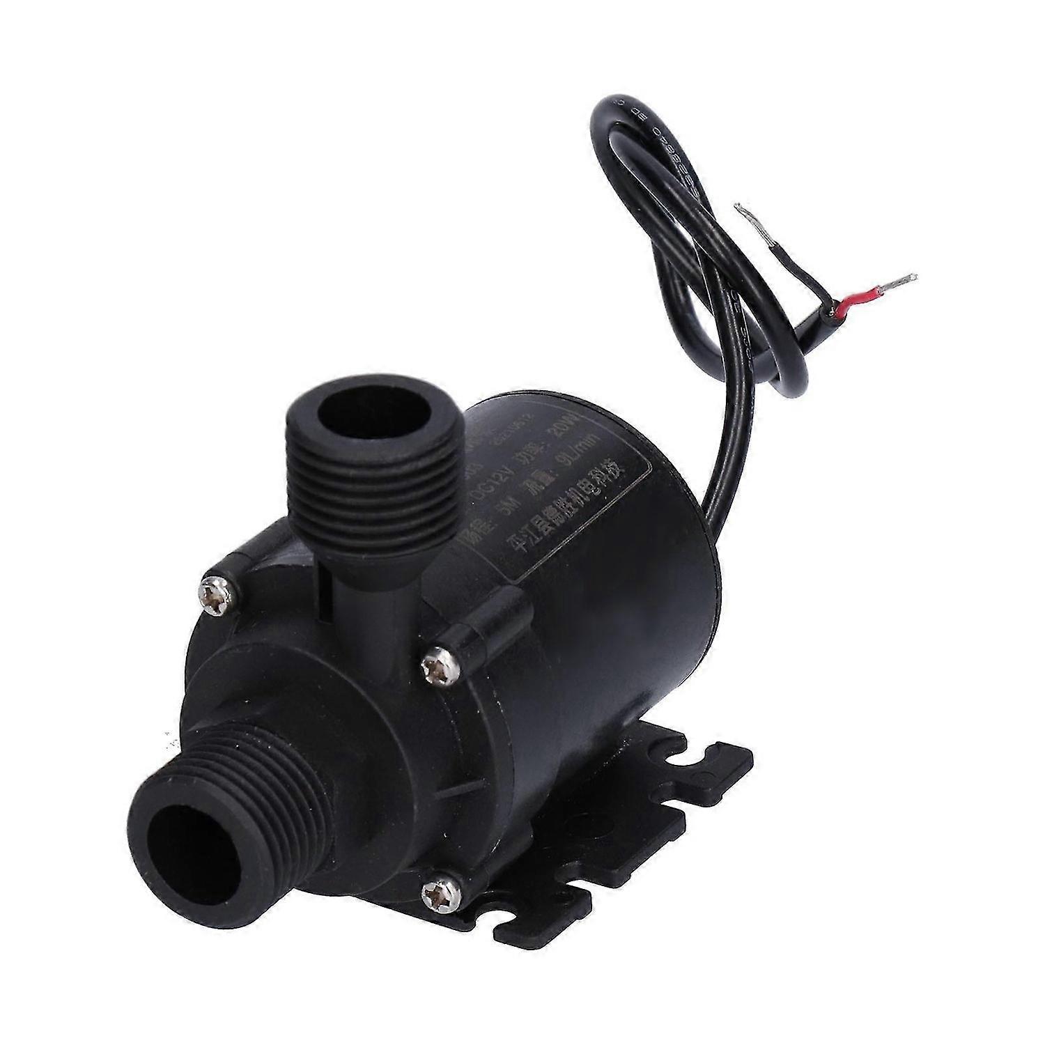 DC 12V Booster Water Pump Durable G1/2 Screw Miniature Circulating Submersible Pump for Fountain