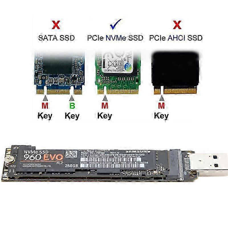NVME USB Adapter M.2 NVME SSD To USB 3.1 Adapter 10Gbps USB3.1 Gen 2 for M2 NVMe 2230 2242 2260 228