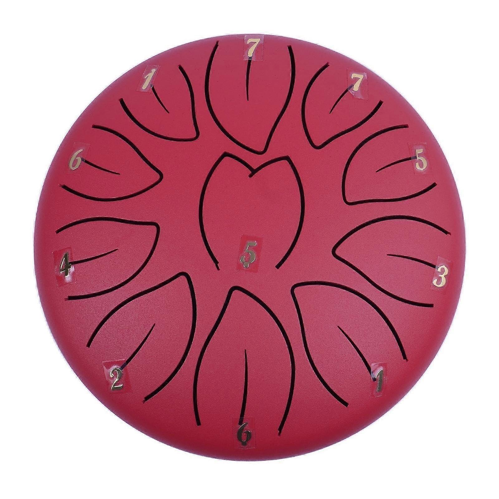 Tranquil Typhoon 6 Inch Chakra Rain Drum, 11 Tones for Pure Outdoor Pleasure (Red)