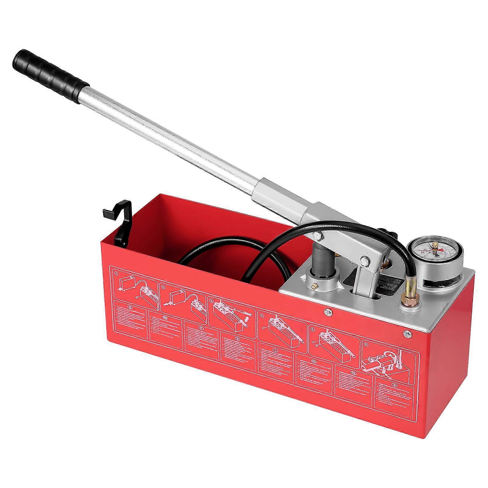 Υδροστατική αντλία δοκιμής, ανώτατο φραγμός 25 / 362 PSI, διπλή υδραυλική χειρωνακτική εξάρτηση ελεγκτών πίεσης νερού βαλβίδων με τη δεξαμενή νερού μετρητή 2.8 gal