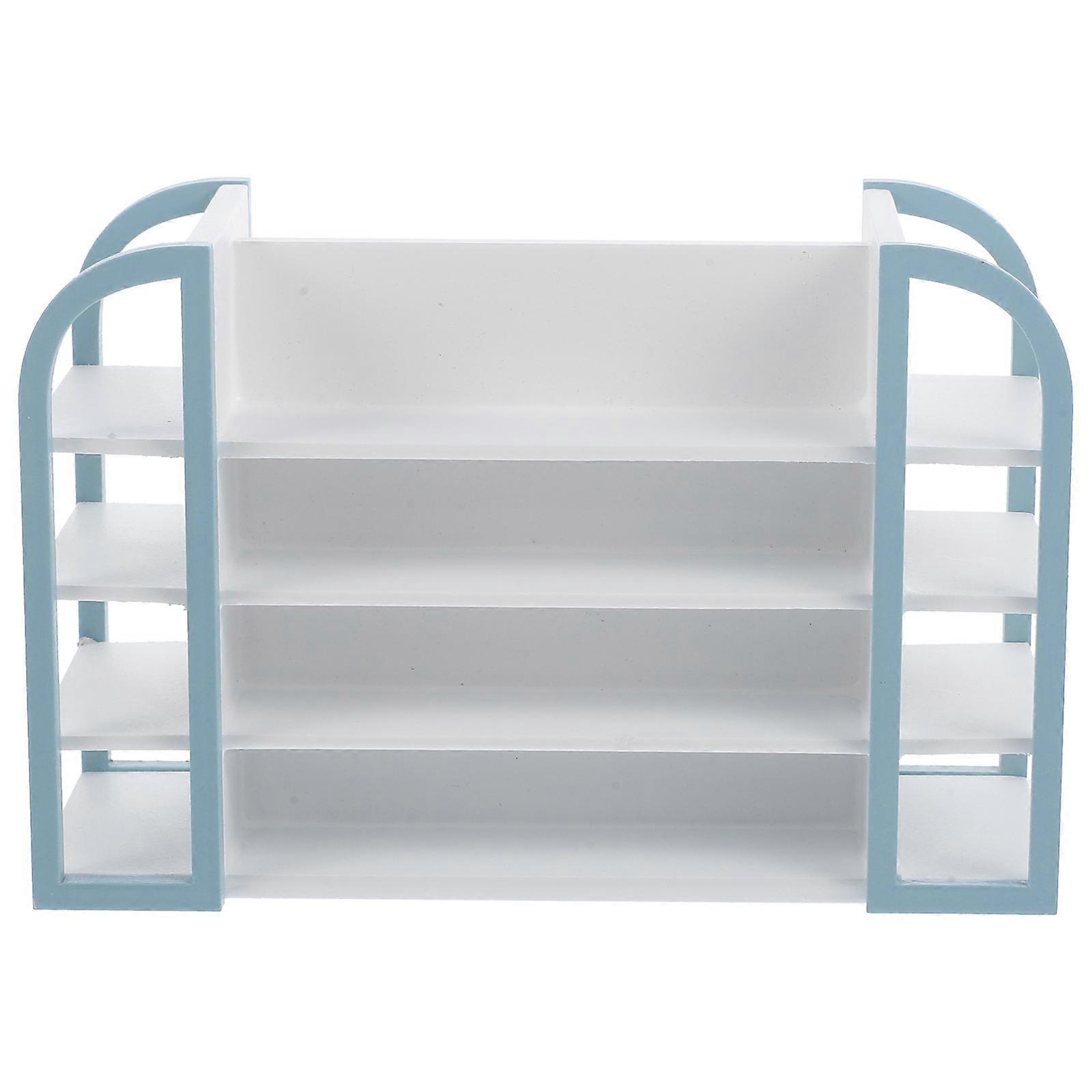 Mini Trinket Shelf Mini Supermarket Shelf Doll House Furniture Role :12 Scale Wood Shelf Storage 1Set