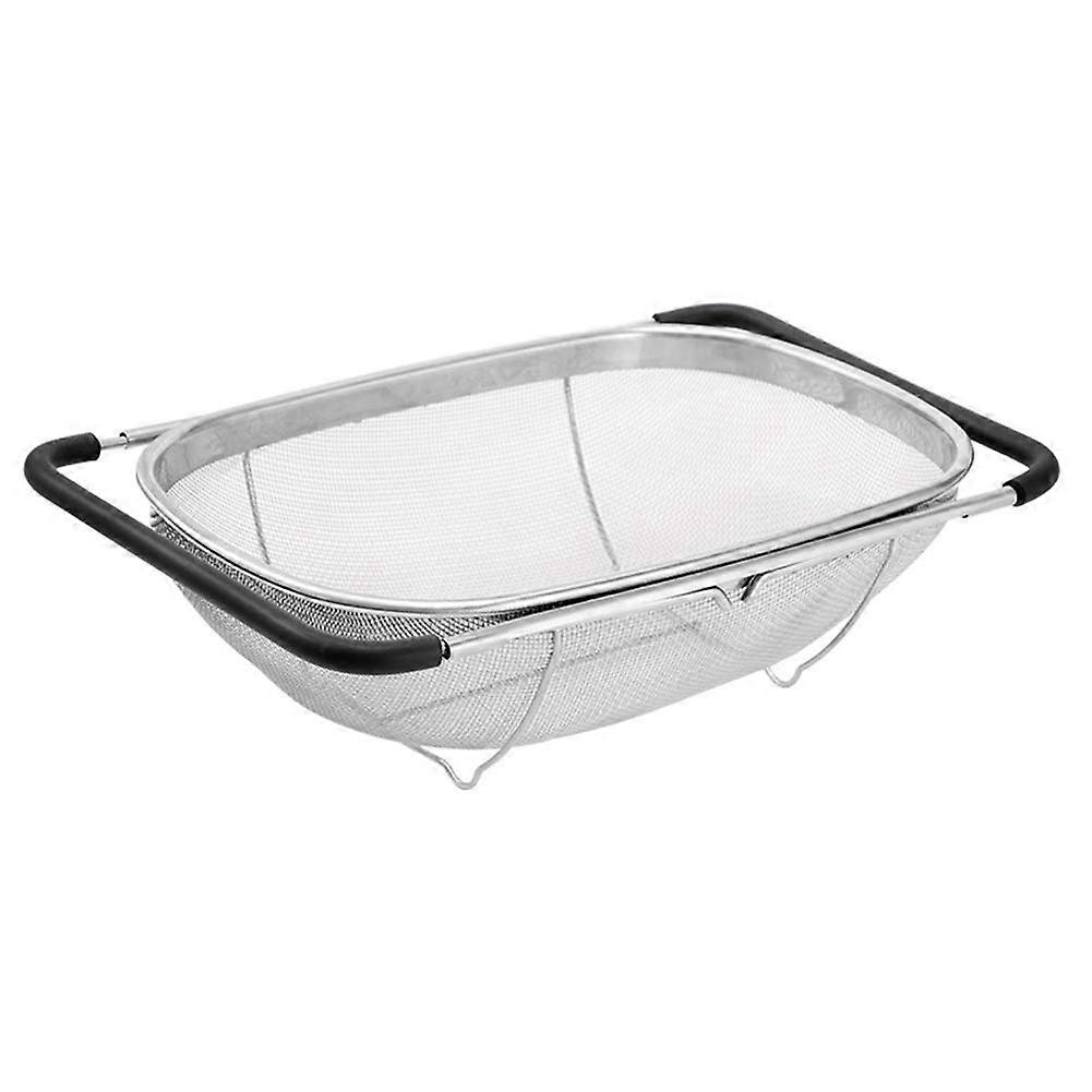 Stainless Steel Sink Strainer with Fine Mesh, Pull-Out Drain, Kitchen Sink Compatible, 3.5 Inch Size