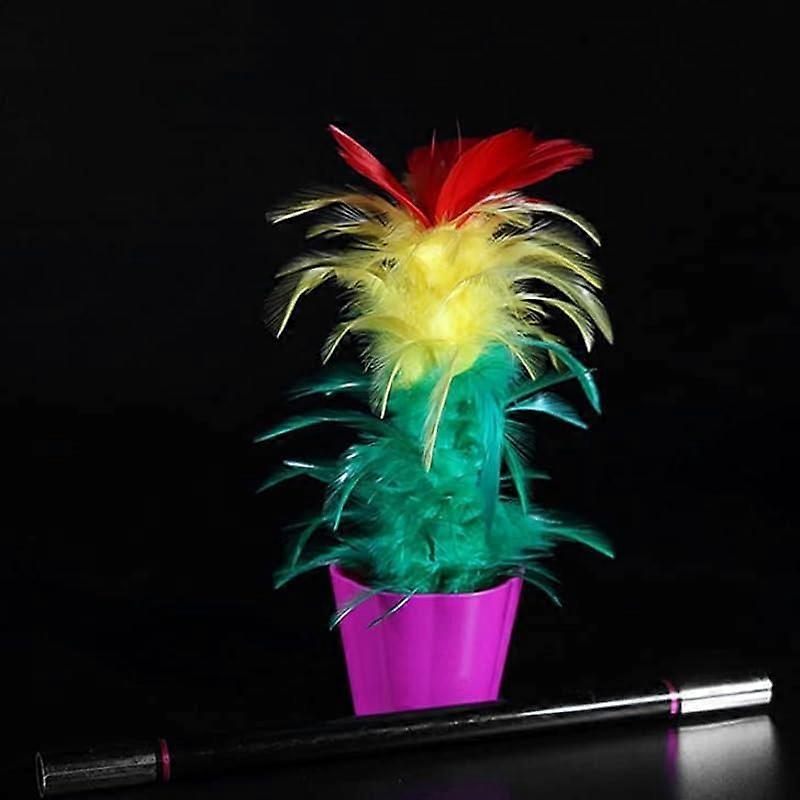 Deluxe Appearing Flower Magic Tricks Wand to Feather Bouquet Magic for Magicians Closeup Illusions Gimmicks Mentalism Props