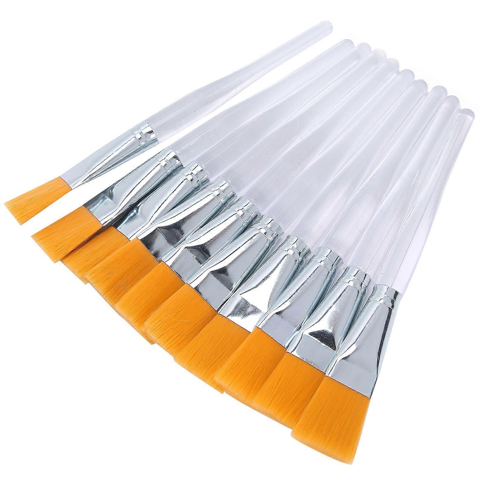 10PCS Face Mask Brush Applying Sleeping Mask Soft Applicator Brushes Plastic HandleYMMR)