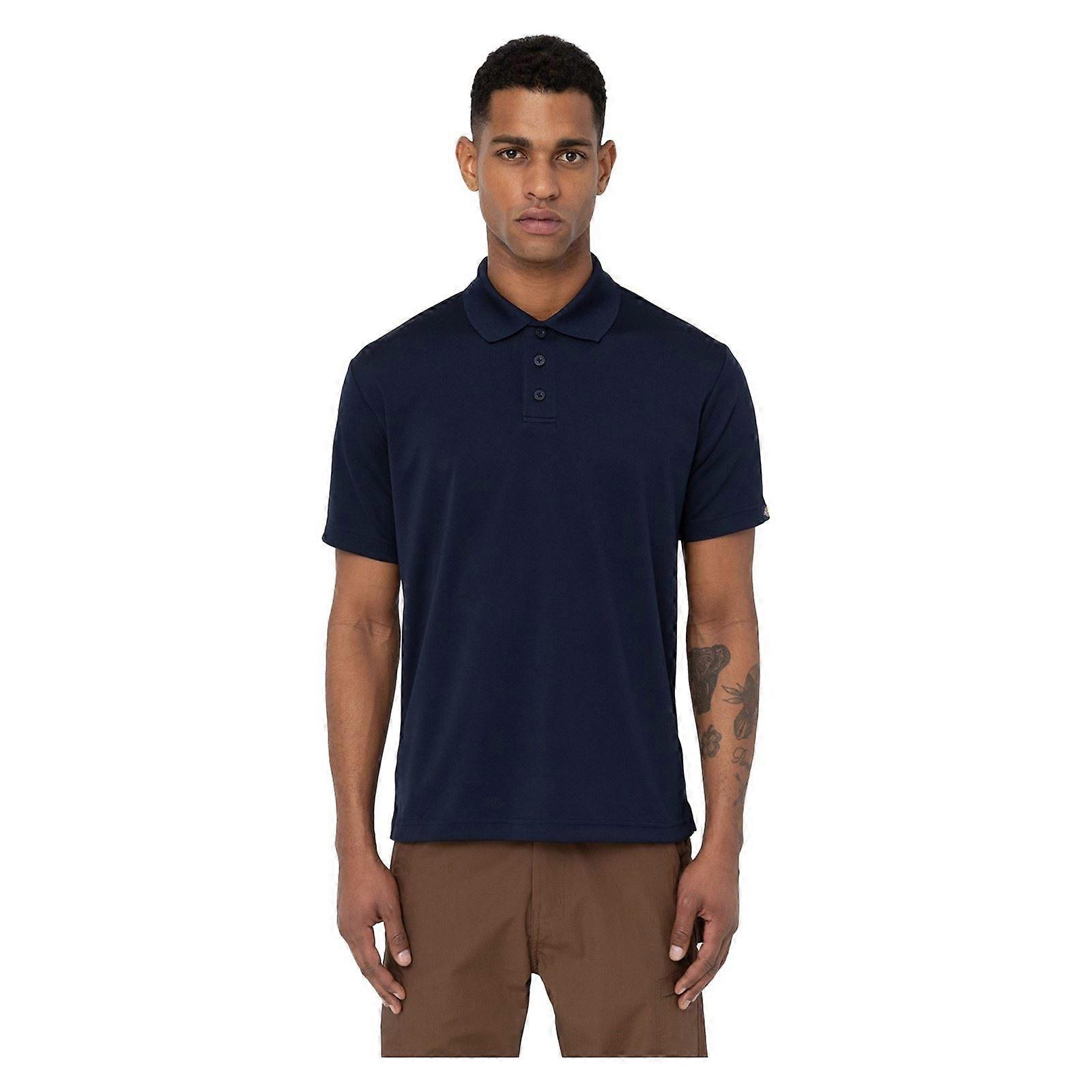 Dickies Everyday Polyester Men's Blue Polo Shirt