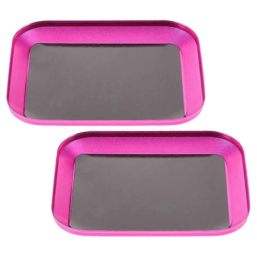 Aluminium Alloy Screw Tray For Model Building Automotive Repairs Diy Projects 2Pcs Rectangular Minimalist Design