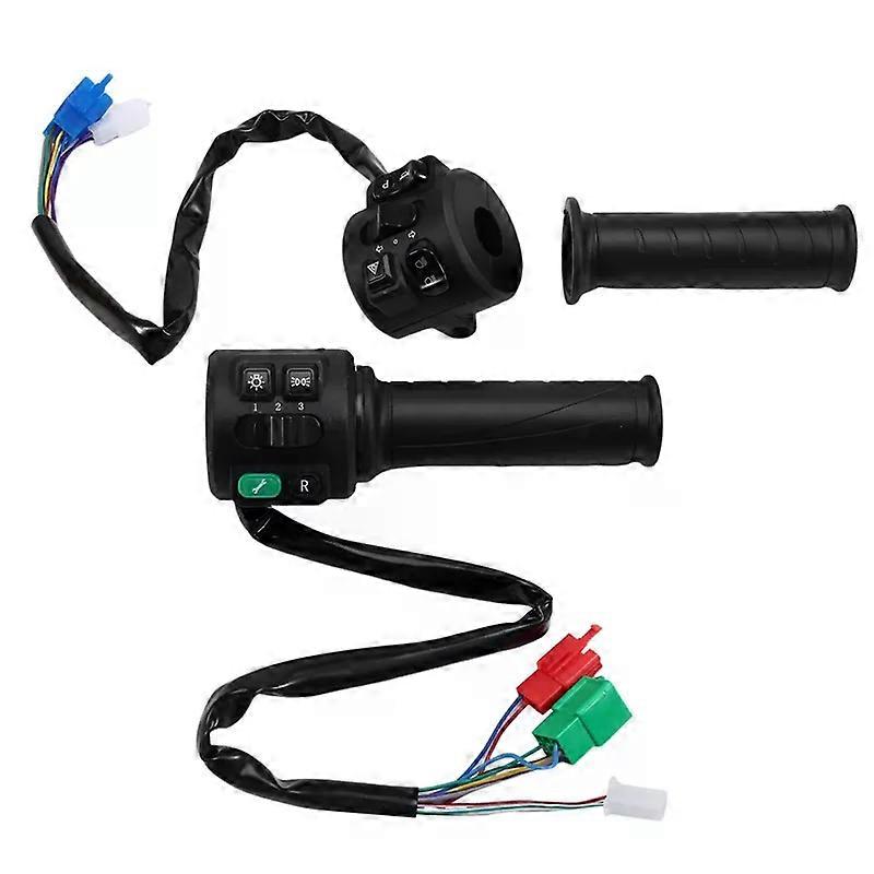 T08 Hall Type 48V 60V 72V With Three Speed Parking Reverse Comb Function Twist Throttle For Electric Motorcycle Scooter