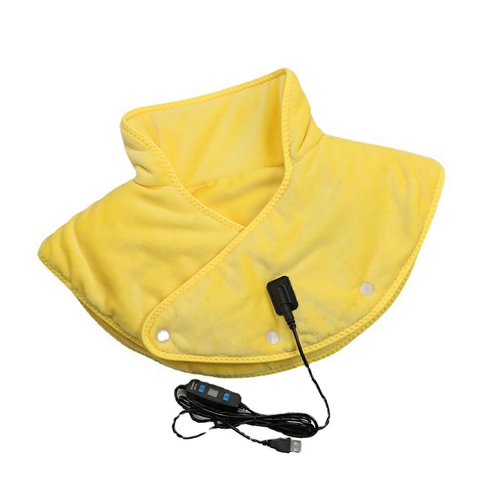 Soothing Neck Heating Pad Quick Heating and 3 Adjustable Temperatures for Targeted Muscle Relief and Relaxation Yellow