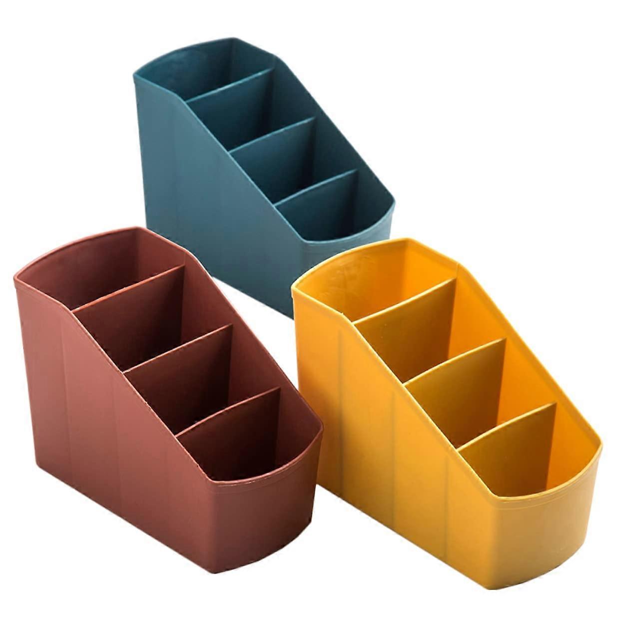 Remote Control Storage Box - Makeup Organizer Desk Organizer for Tabletop - Multi-Compartment PP Material in Modern Design