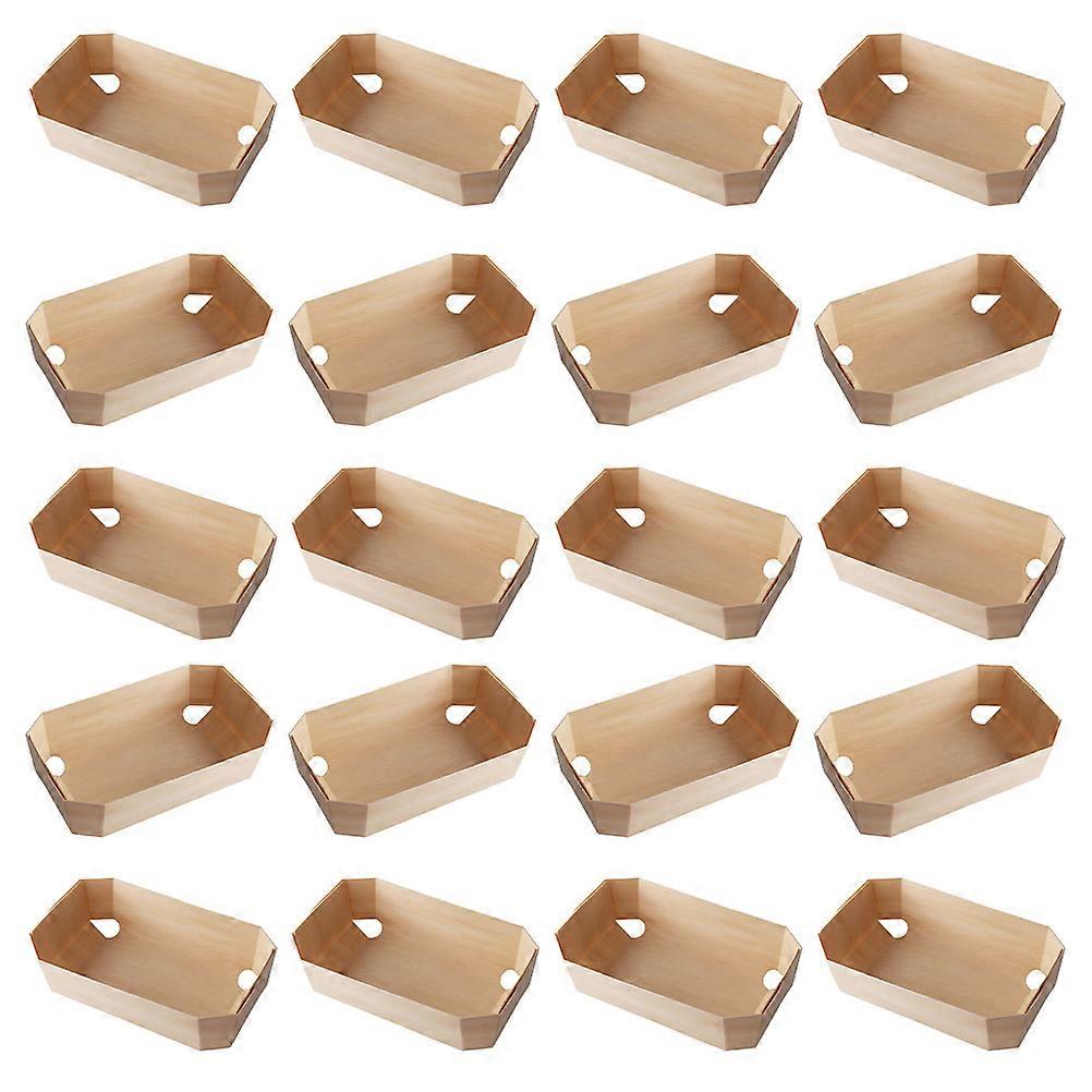 Bread Packing Boxes Wooden Bakery Toast Boxes for Storage Use 20Pcs