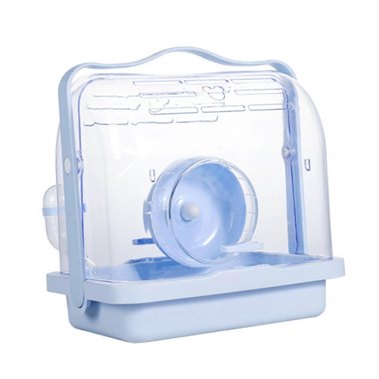 Hamster Cage Box Pet Carry Mini Cage Outdoor Small Carrier Blue Plastic
