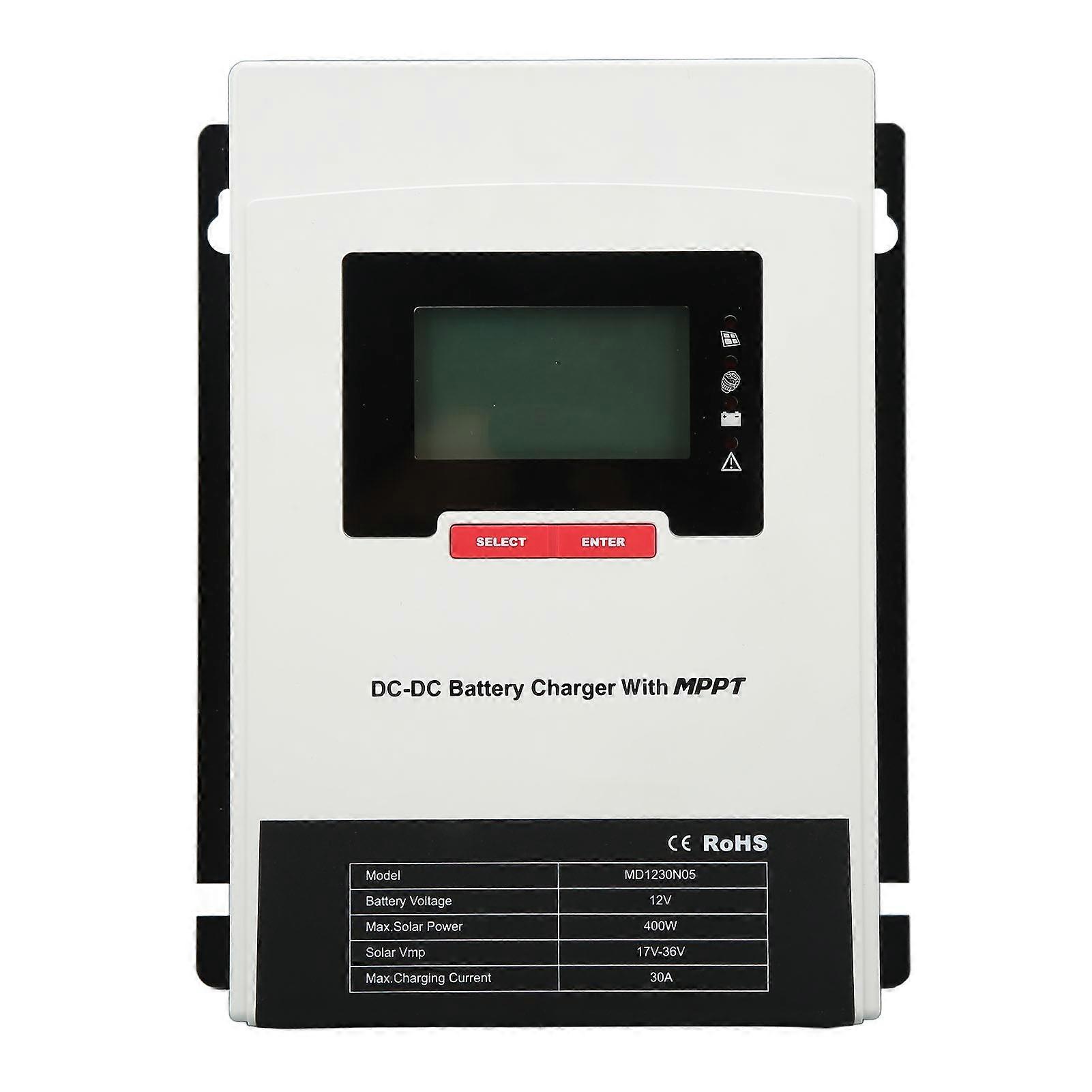 DC to DC MPPT Solar Charge Controller Maximum Tracking Photovoltaic PV Charging Controller 12V 24V 30A