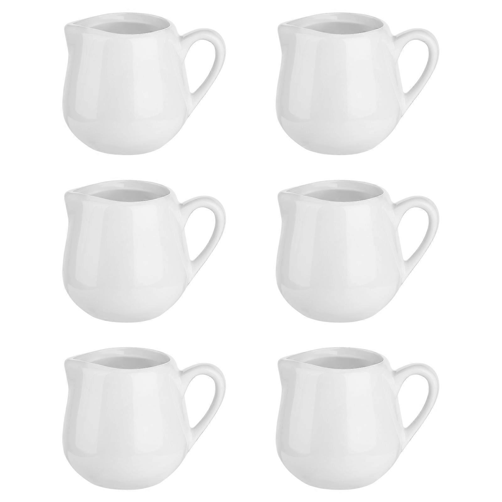 White Ceramic Sauce Cups for Home Use Ergonomically Designed Easy to Clean and Carry 6pcs