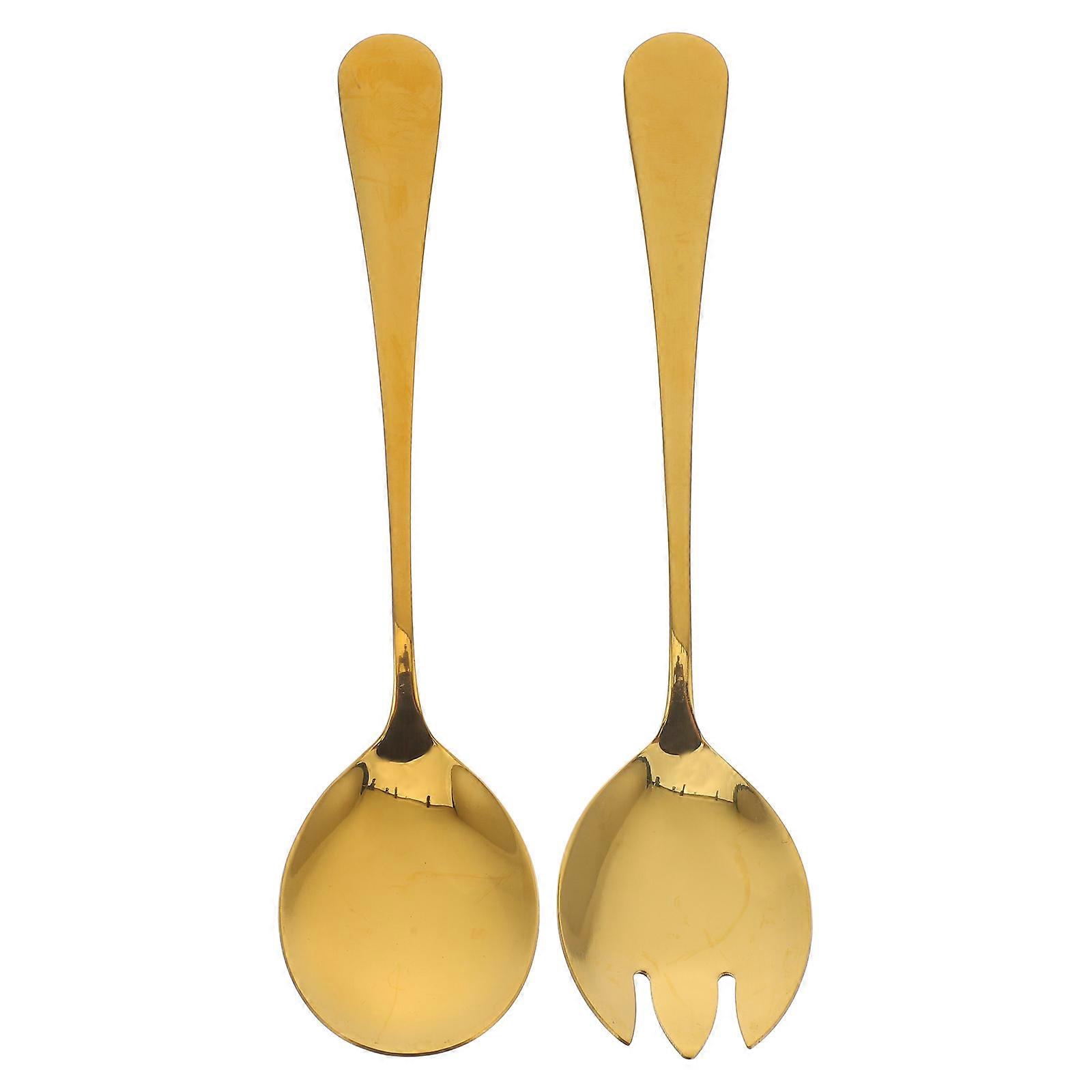 Mixing Salad Servers Spoon Rust Resistance Material Adults Children Suitable 1Set