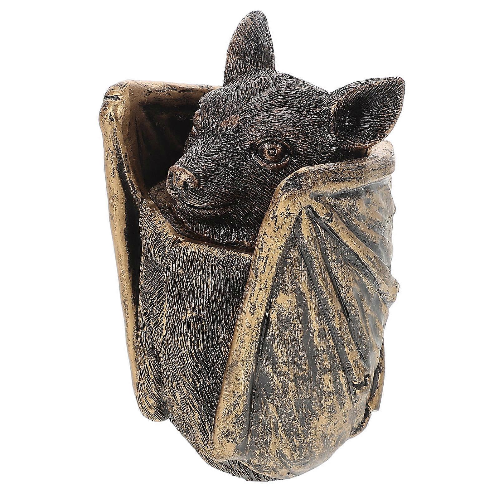Bat Storage Box Trinket Box Resin Material Coffee Color Halloween Party Favor 1Pcs