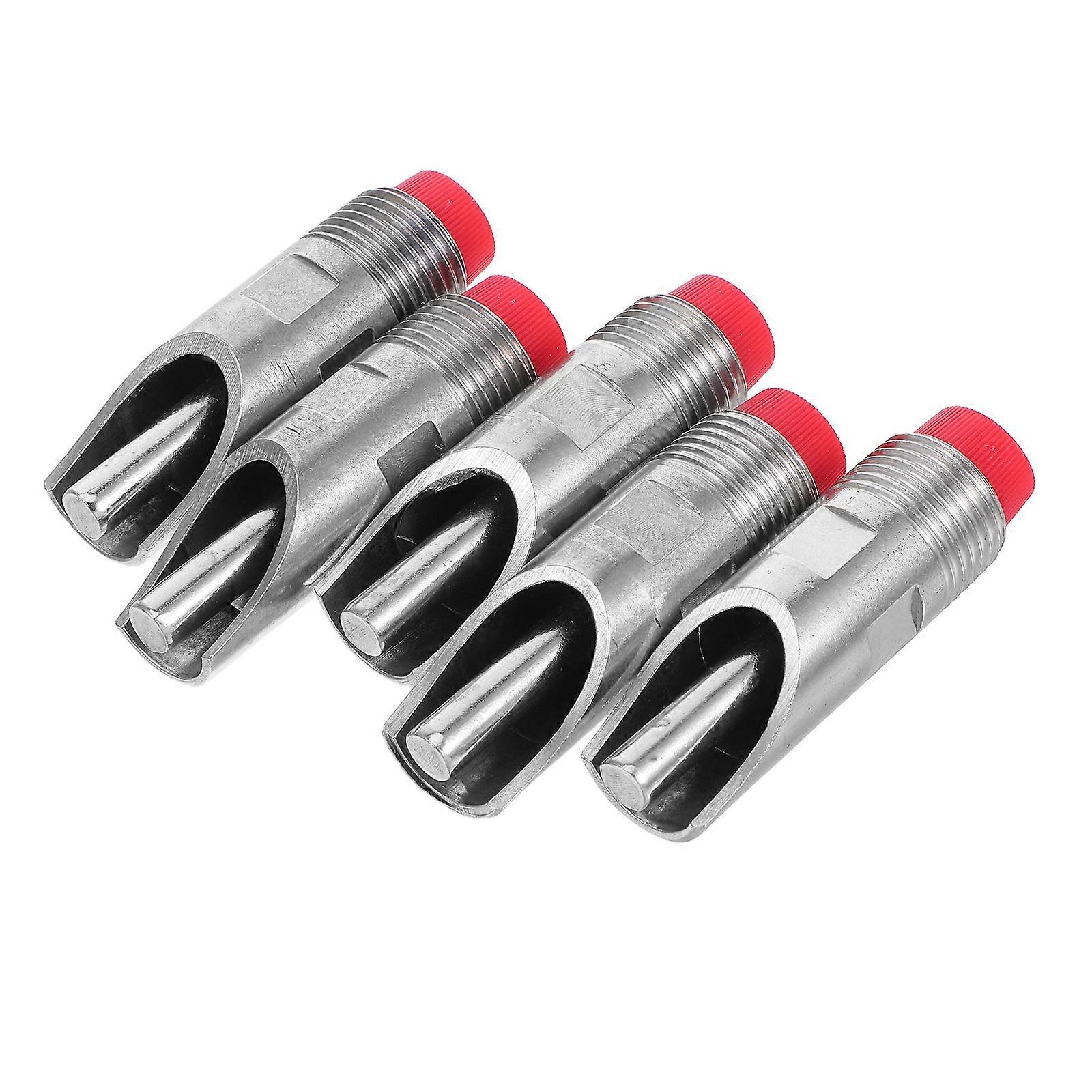 Stainless Steel Automatic Water Drinker for Piglets with Durable Material Silver 5 Pieces
