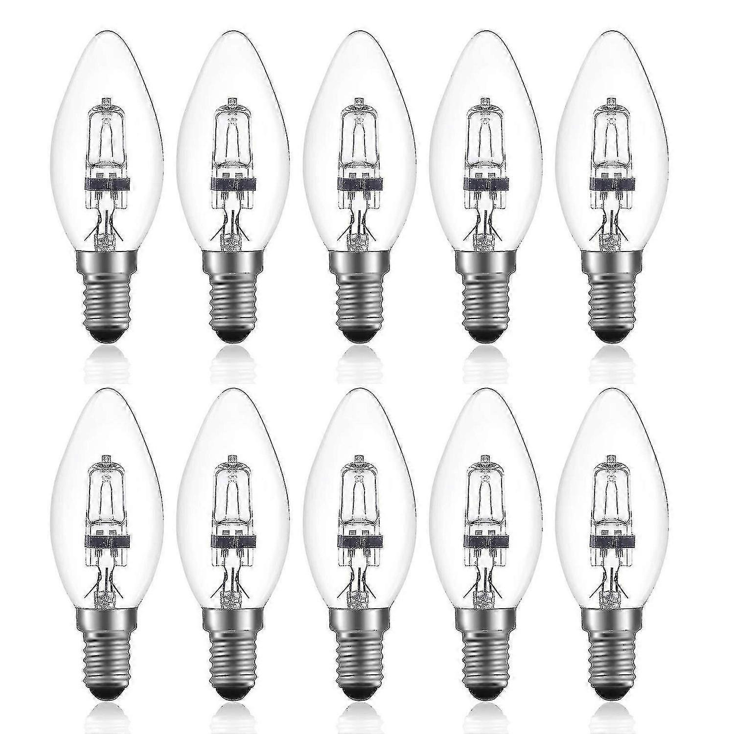 10pcs E14 2700k Dimmable Warm White Halogen Candle Bulb AC 220-240V