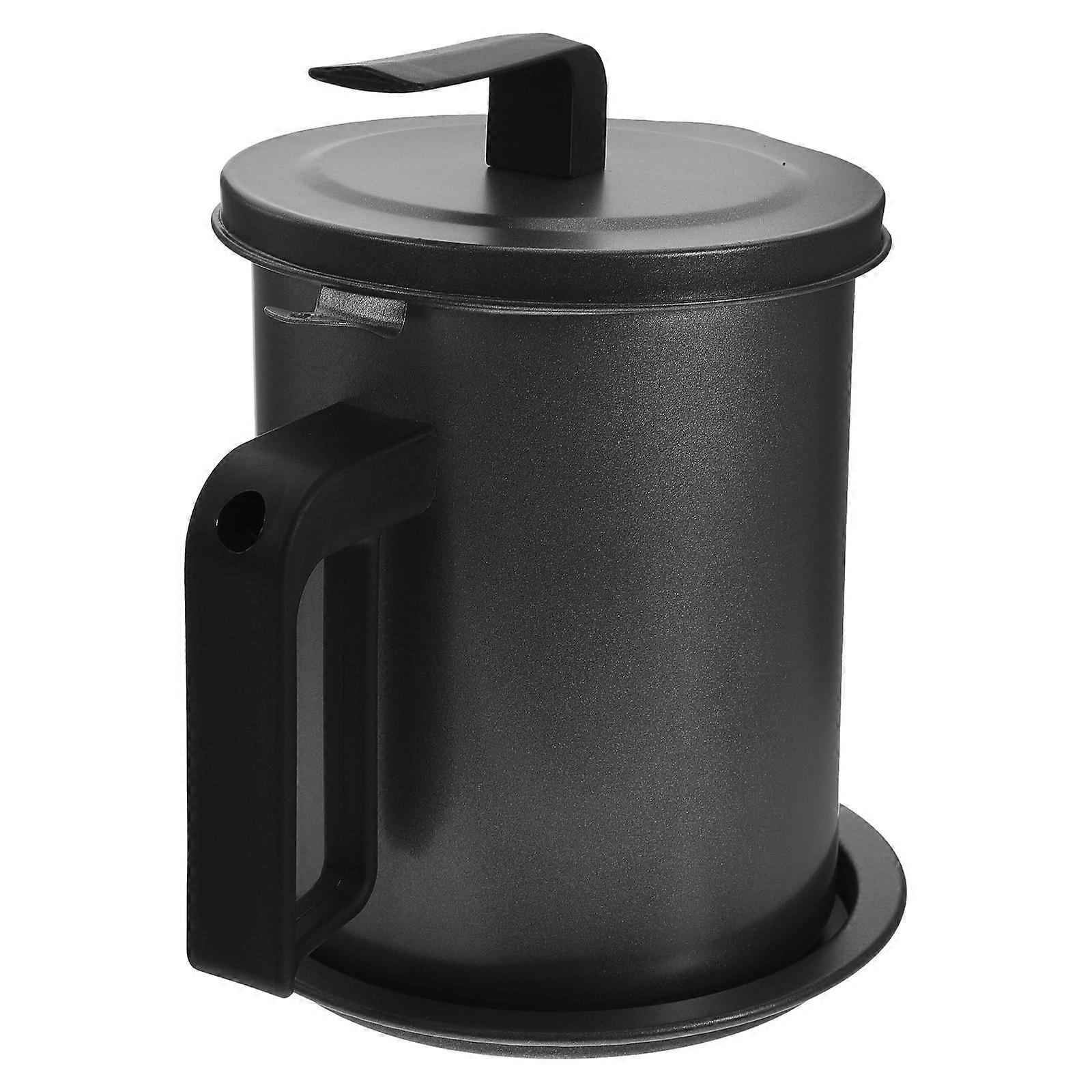 Stainless Steel Cooking Oil Strainer Pot for Storage Use Grey with Dual Function Filtration and Large Capacity