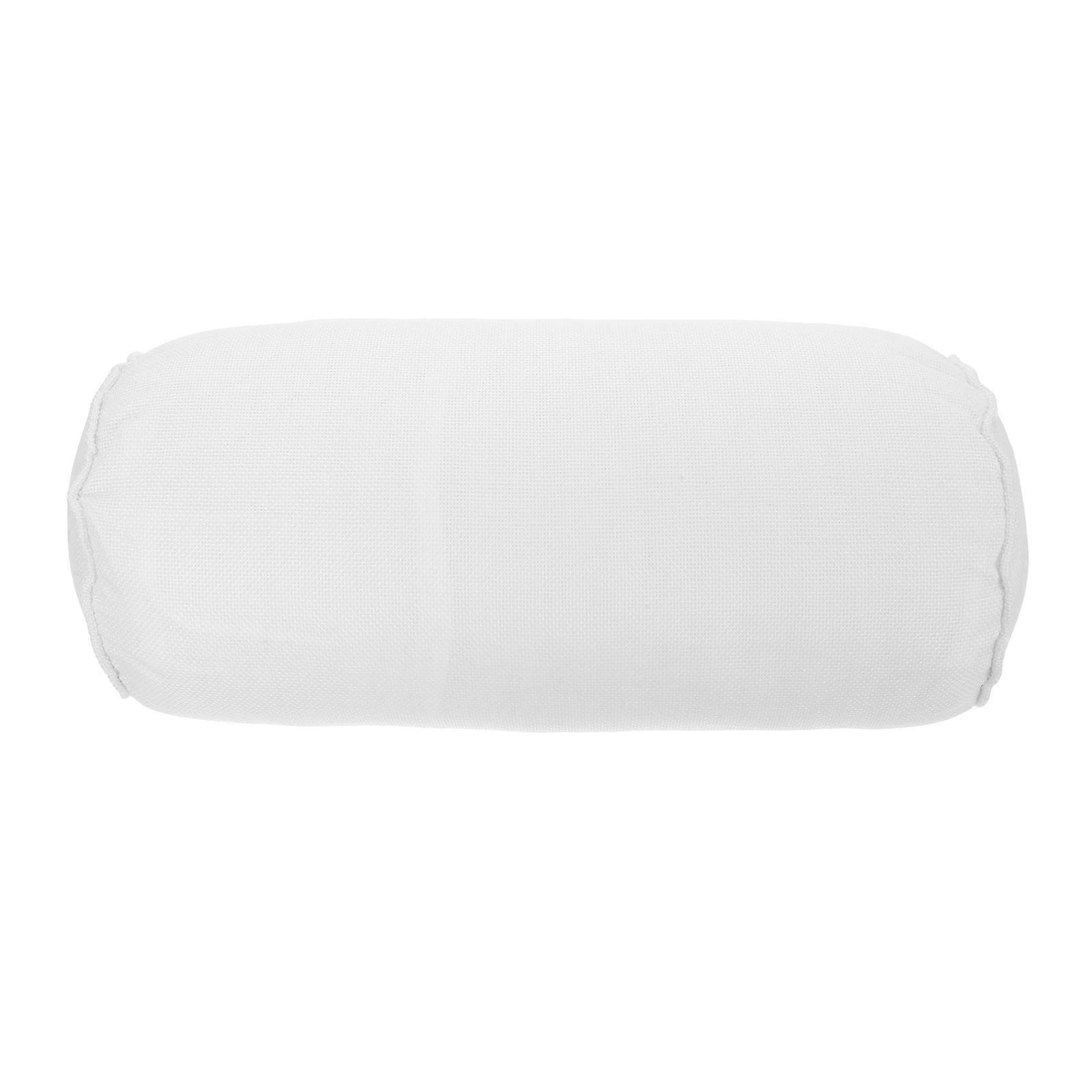 Soft Polyester Fiber for Bed Beige Versatile Use Hug Lumbar Foot Backrest Pillow 15 x 40 cm