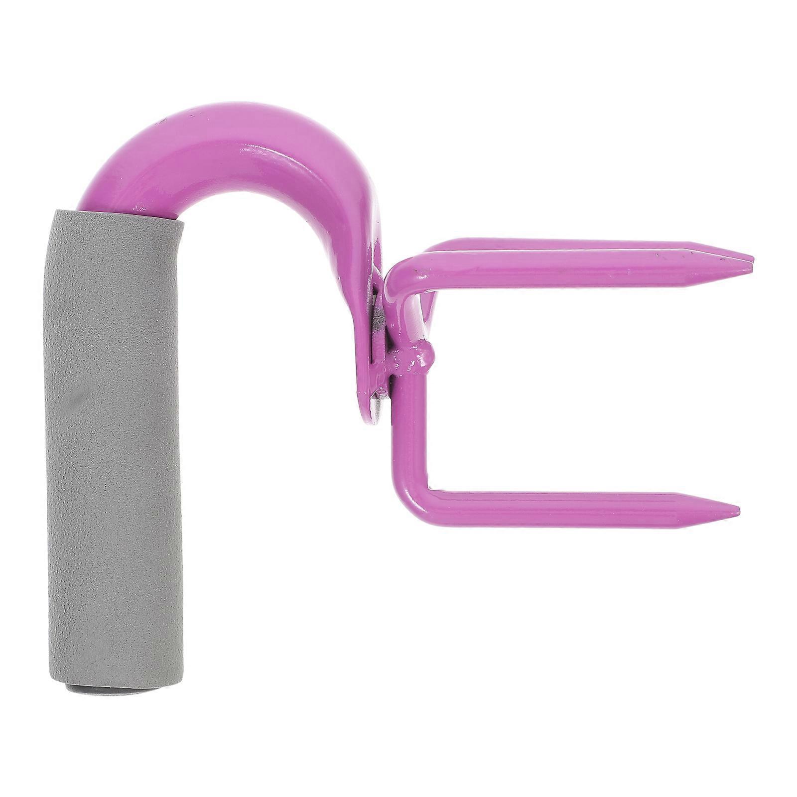 Violet Manual Hand Tiller for Gardening with Durable Manganese Steel and Symmetrical Design 7.5 Inch