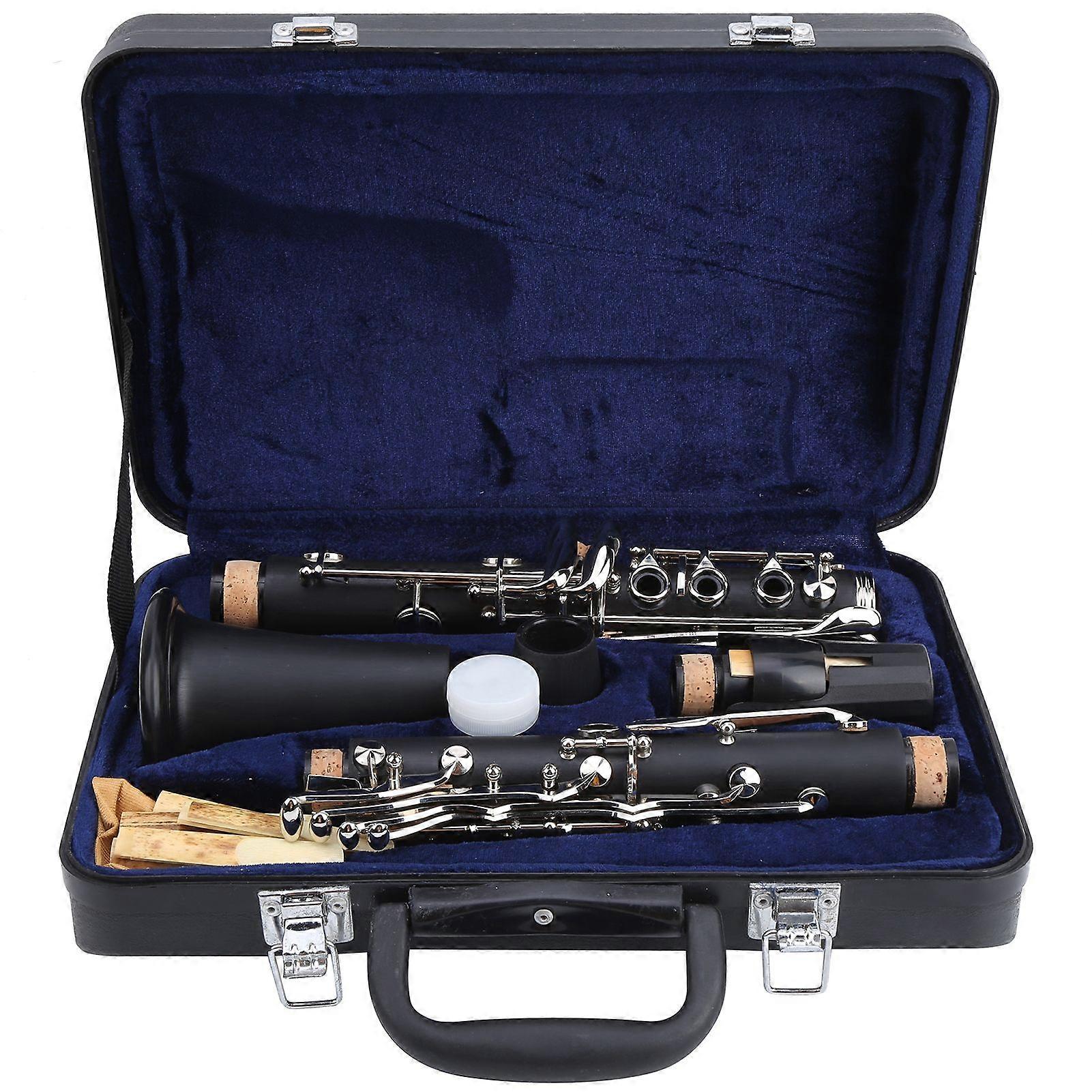 Clarinet Beginner Bb Key Playing Grade Examination Musical Instrument with 10 Reeds