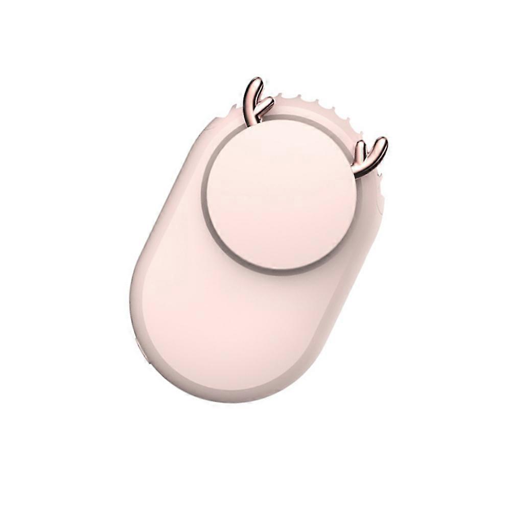 Kaulaan ripustettava tuuletin USB-ladattava ulkokäyttöön 1 kpl vaaleanpunainen minituuletin