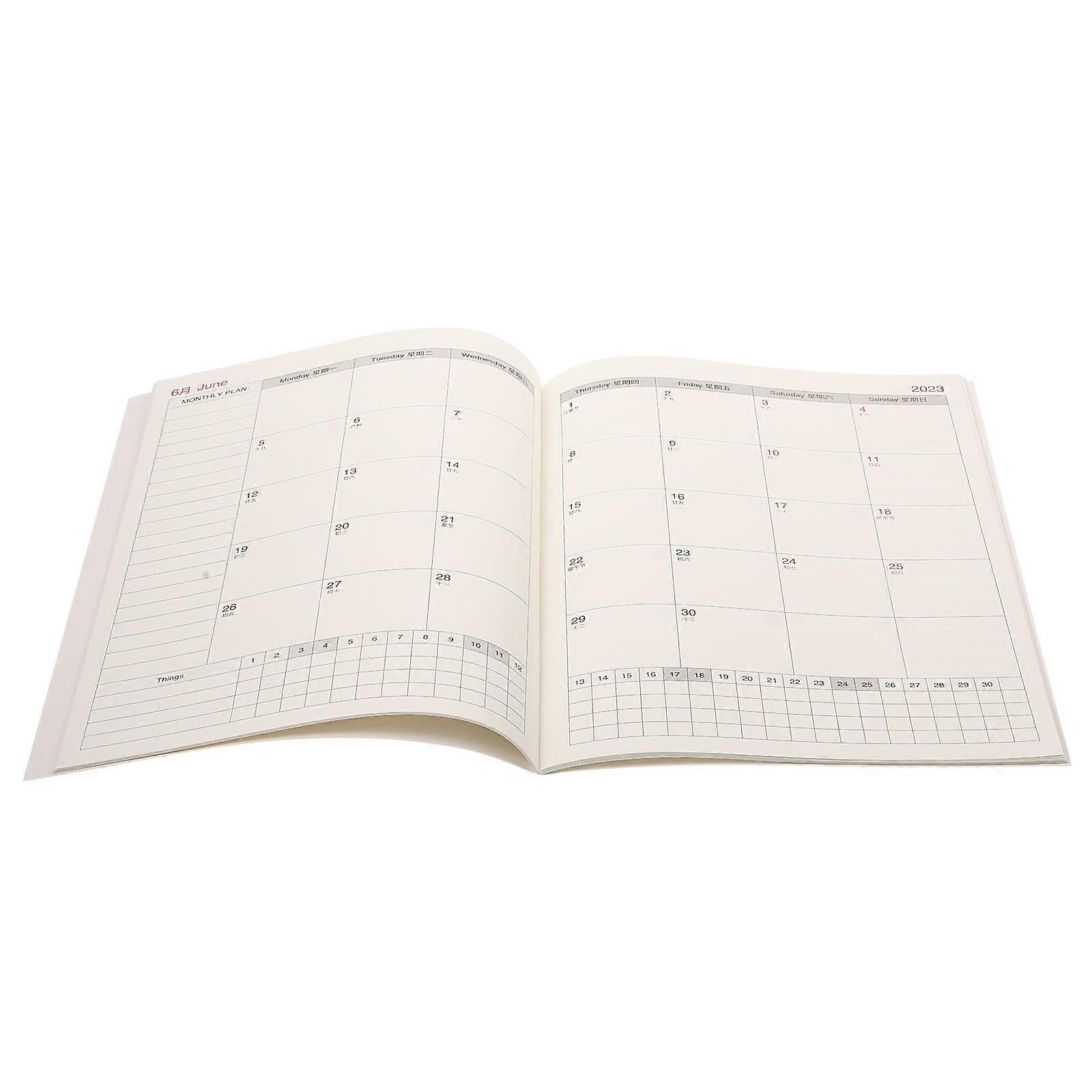 2023 Daily Planner Notepad Efficient Schedule Planner For Study And Work Minimalist Style 1Set Made Of Paper