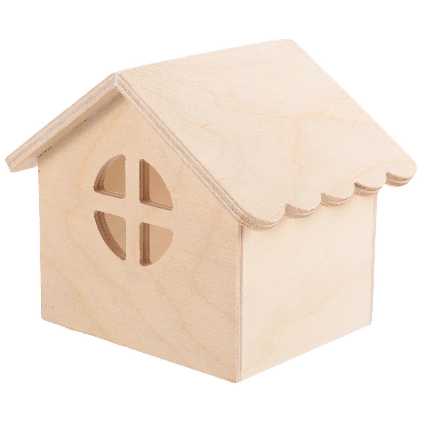 Khaki Plastic Hamster House for Small Animals with Safe Design and Reusable Feature 6.5x6.5x5.5