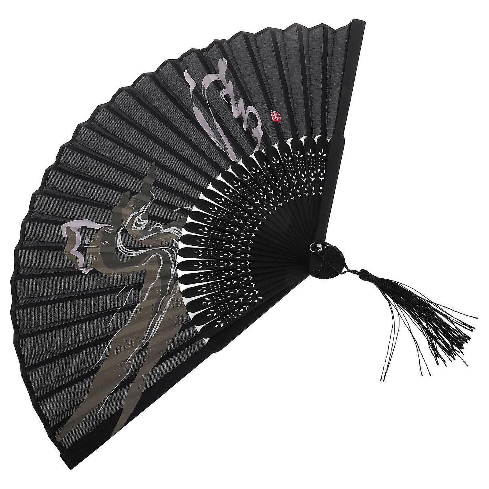 Vintage Style Folding Dance Fan Portable Handheld Fan For Dance Performances Photography Props Elegant Design