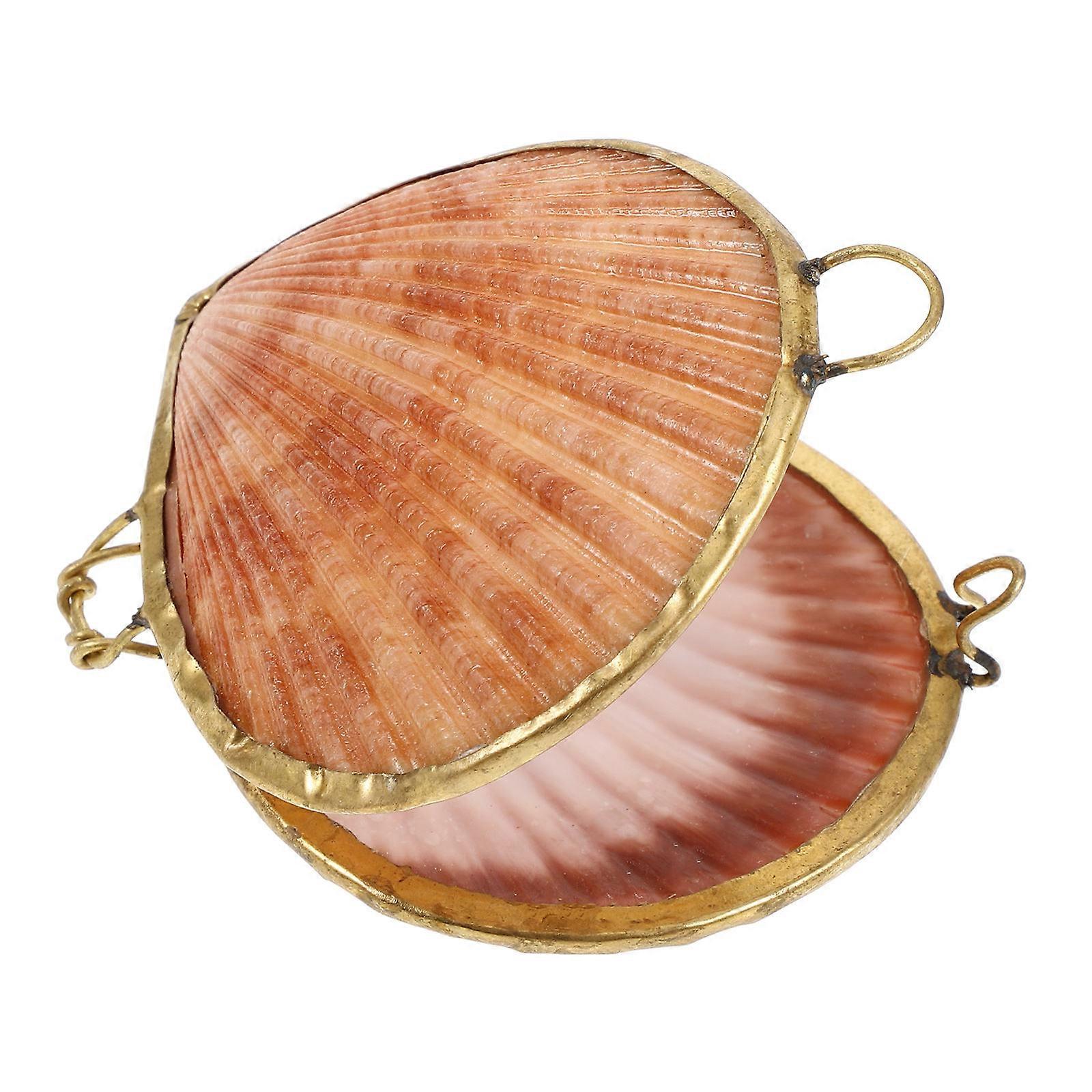 Seashell Jewelry Box for Storage Multi Color Shell Material Perfect for Travel and Gift Giving 4x3x2 Inches