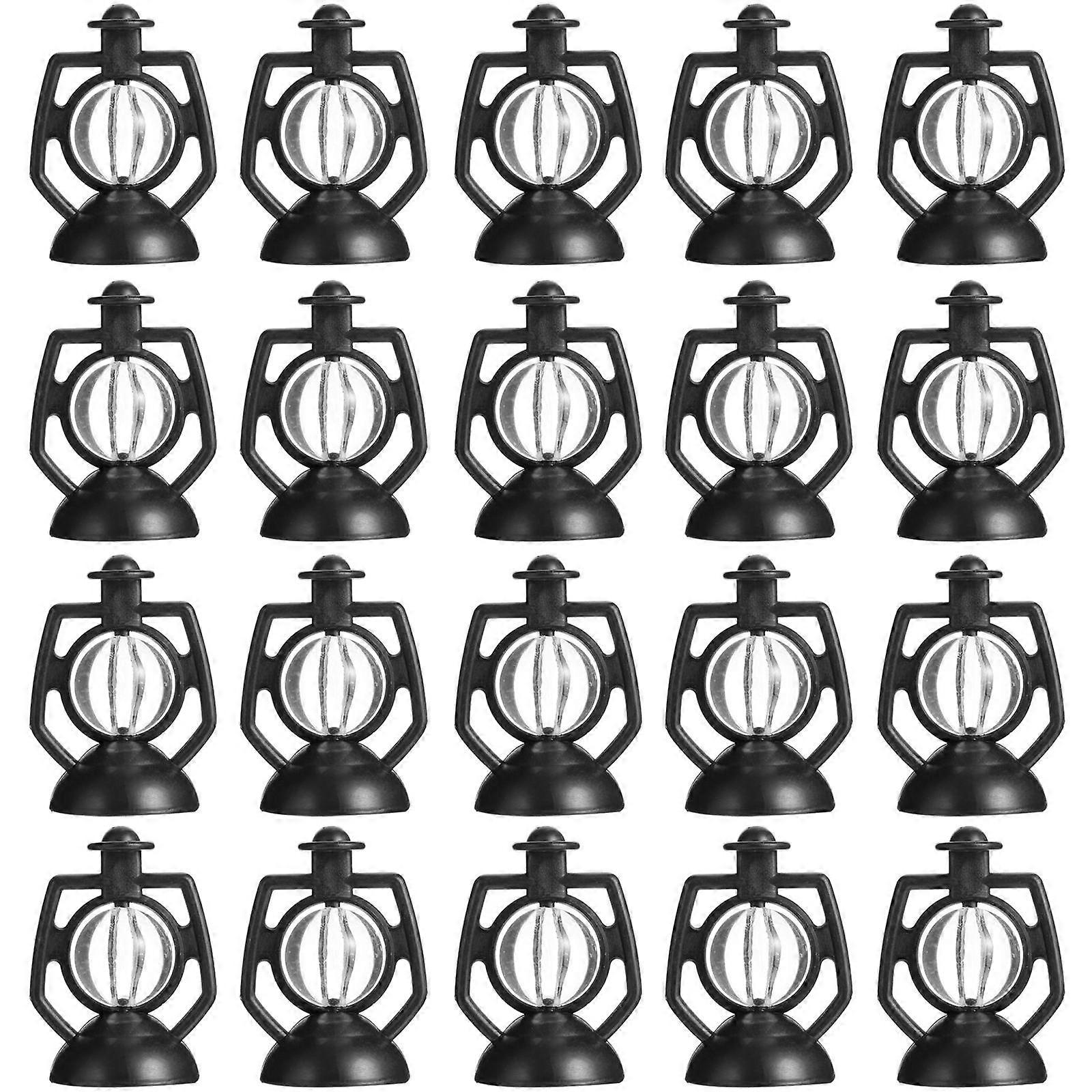 Black Christmas Tree Small Light Decorative Hanging Lamp for Decoration with Plastic Material and Shiny Details 20pcs