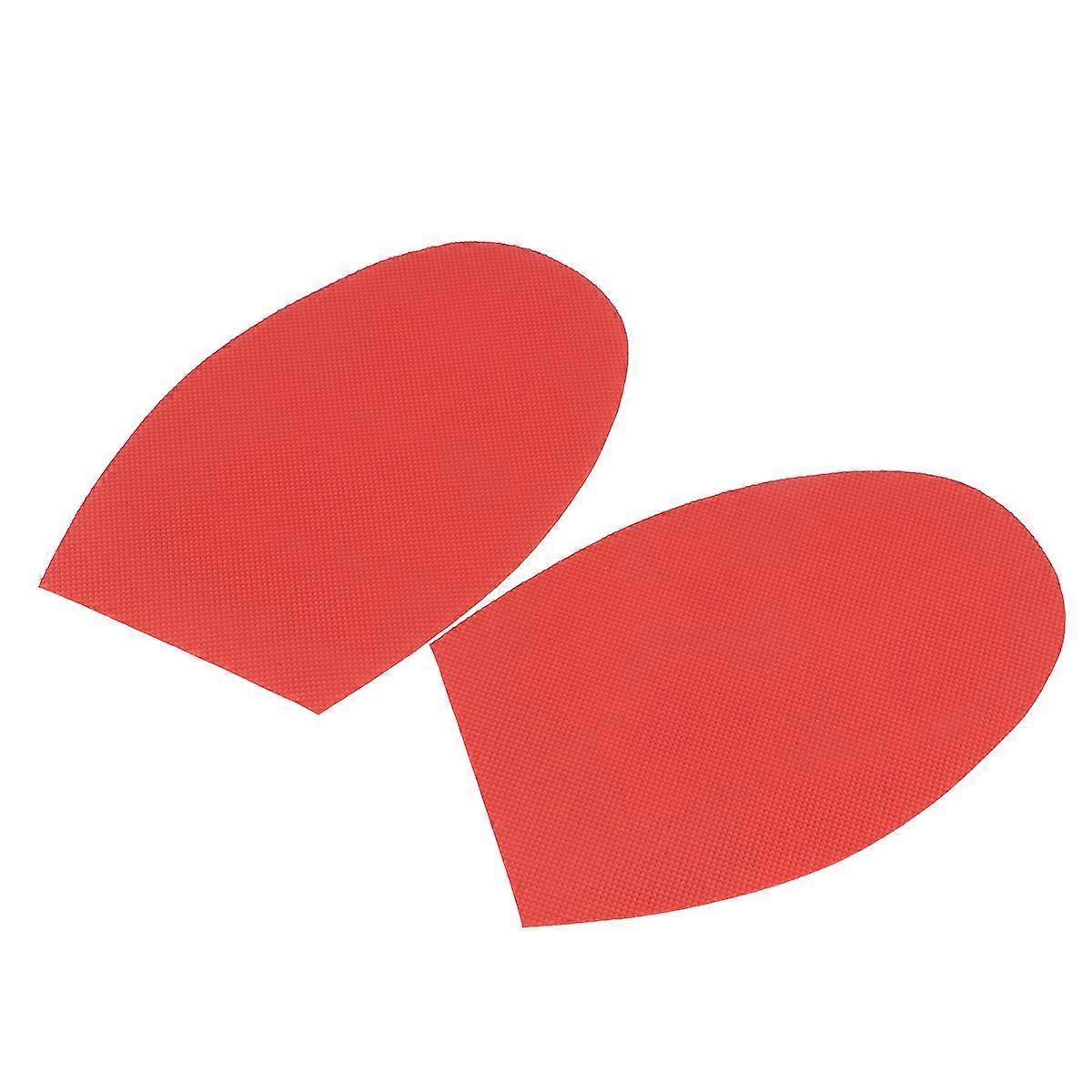 Red NonSlip Rubber Half Sole Mats for Shoes Ideal for High Heel and Sandal 1 Pair