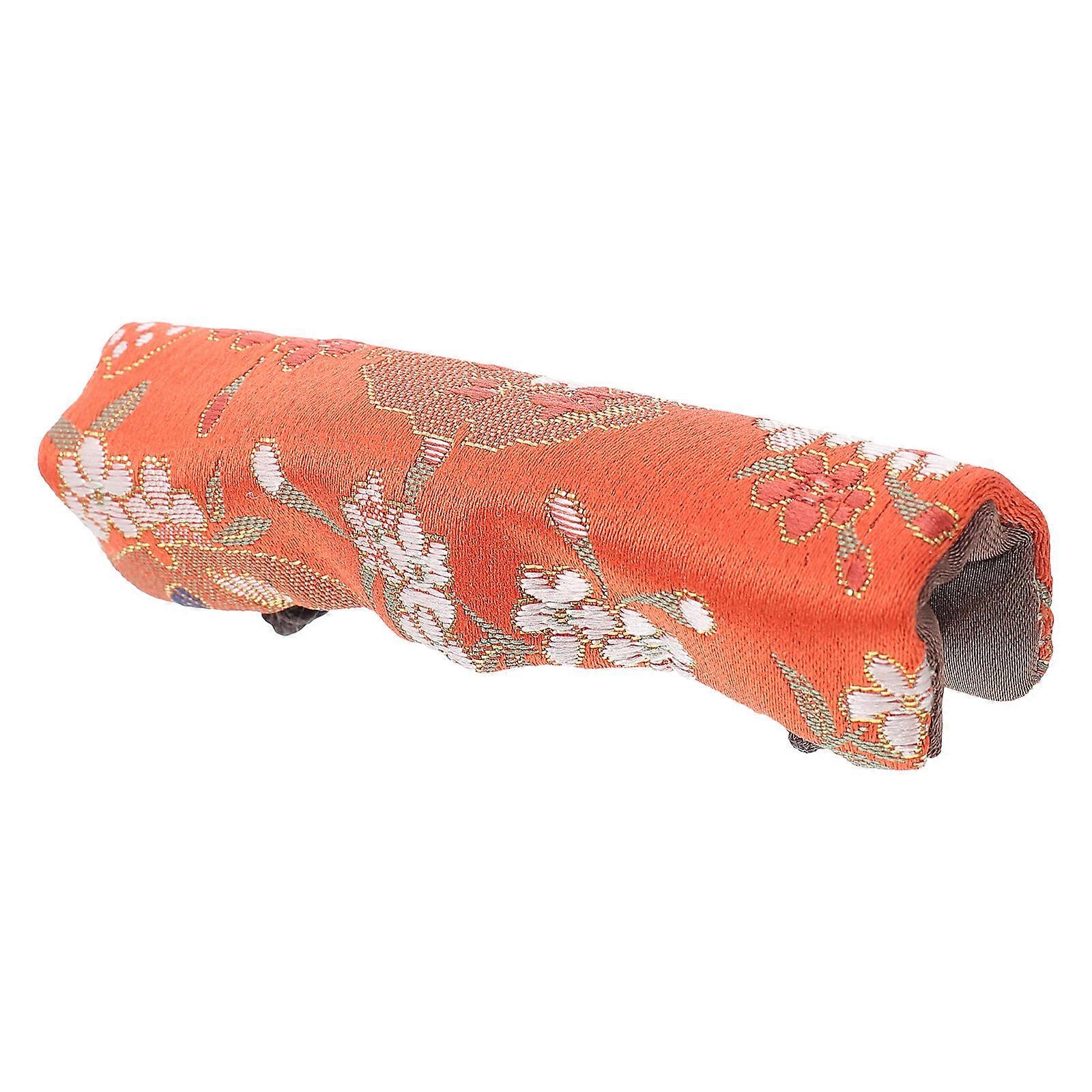 Simple Style Teapot Handle Cover for Boiling Water Use 10.5cm x 6.5cm x 0.5cm Red Fabric Protection 1Pack