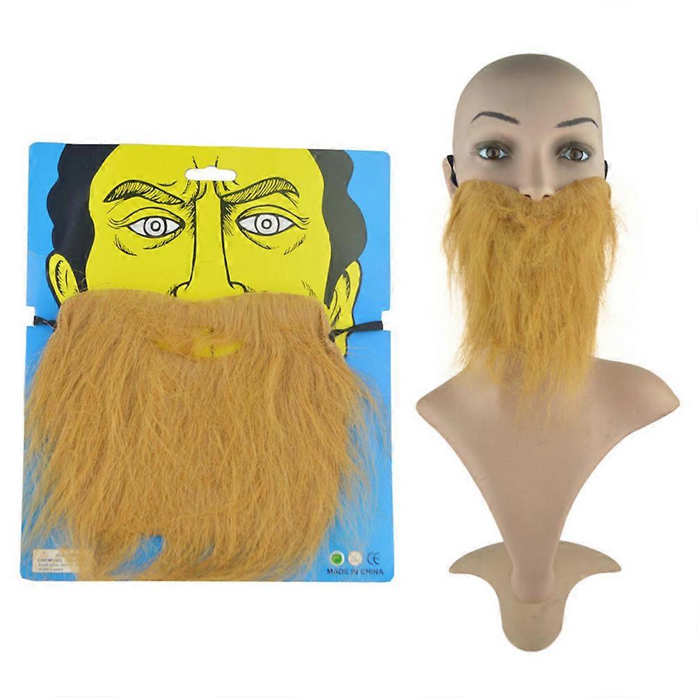 Decorative Fake Mustache Beard Sideburns Cosplay Brown 6Pcs