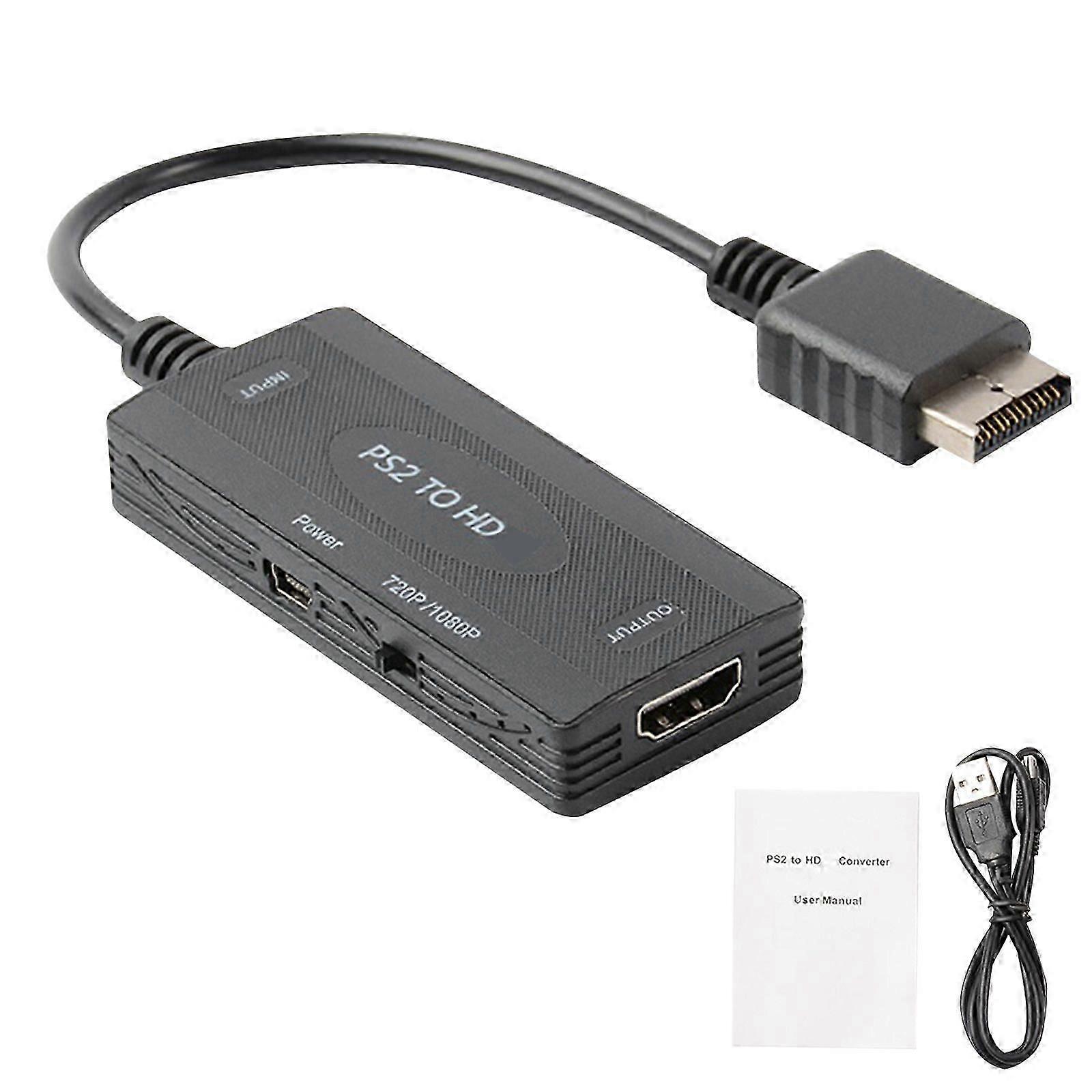 for PS2 to HDMI-Compatible Video Converter Composite AV to PS 2 Console Adapter