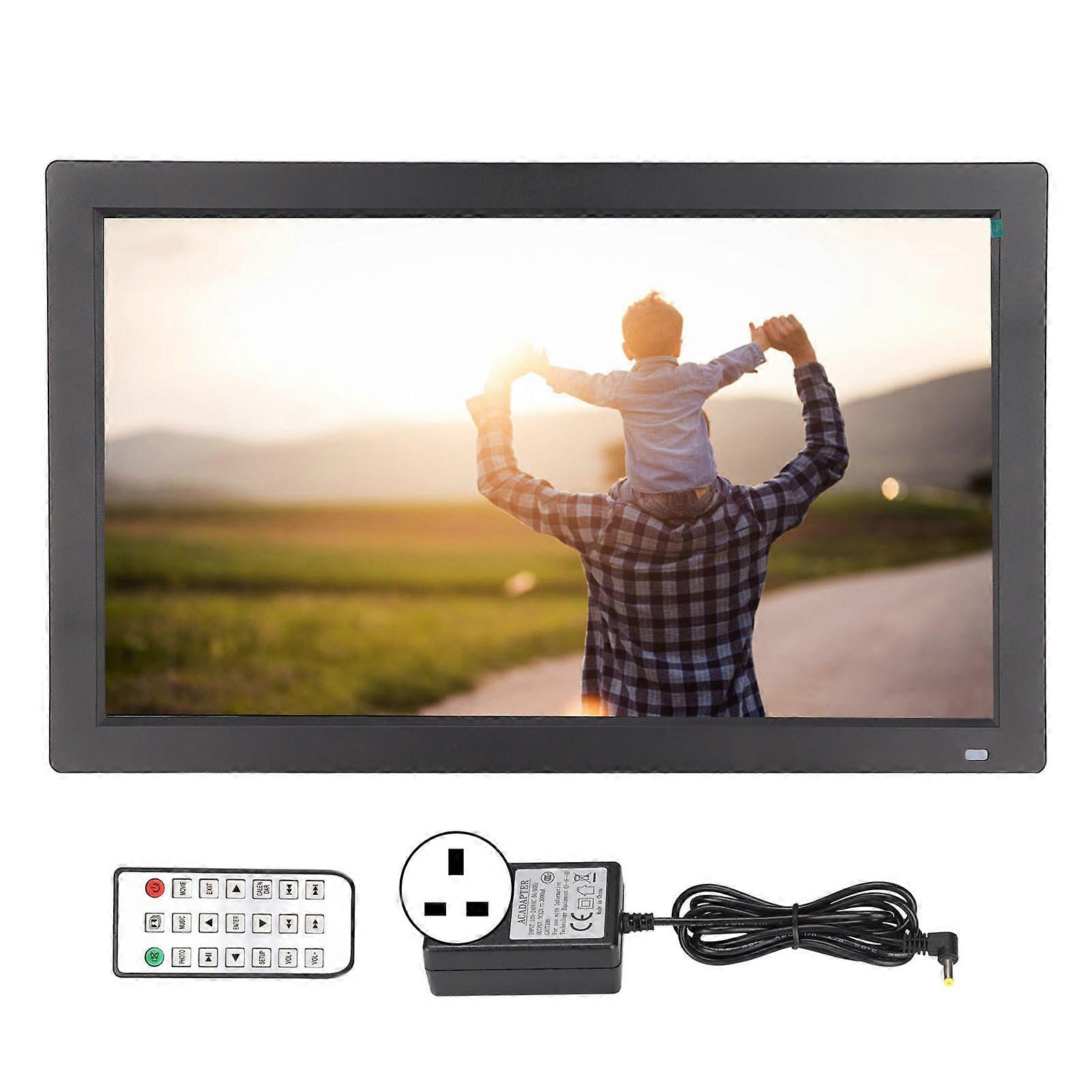 18.5" 1080P Digital Photo Frame with Remote, USB, Music, and Calendar for Home Use