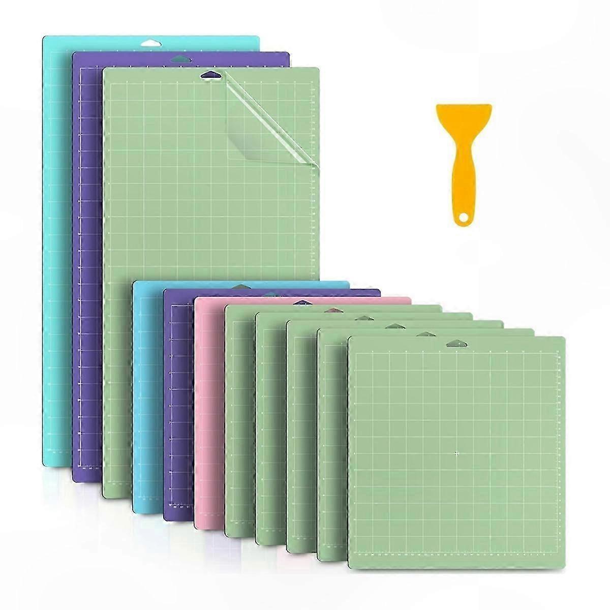 11-Piece Gridded Cutting Mat Set for Quilting and Crafting Projects