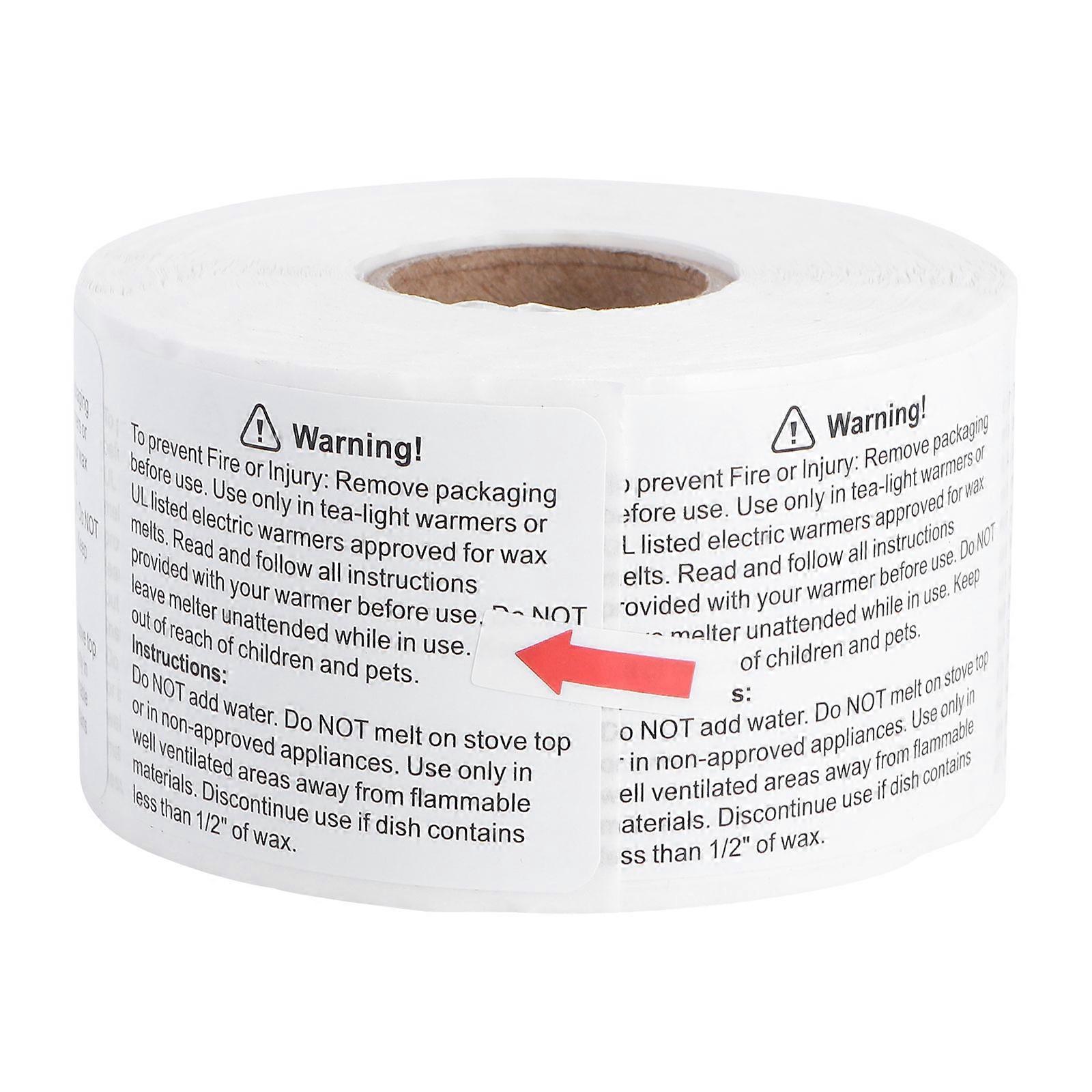 Warning Labels For Candles Perfect For Candle Usage 1 Roll Multicolor Safety Decals