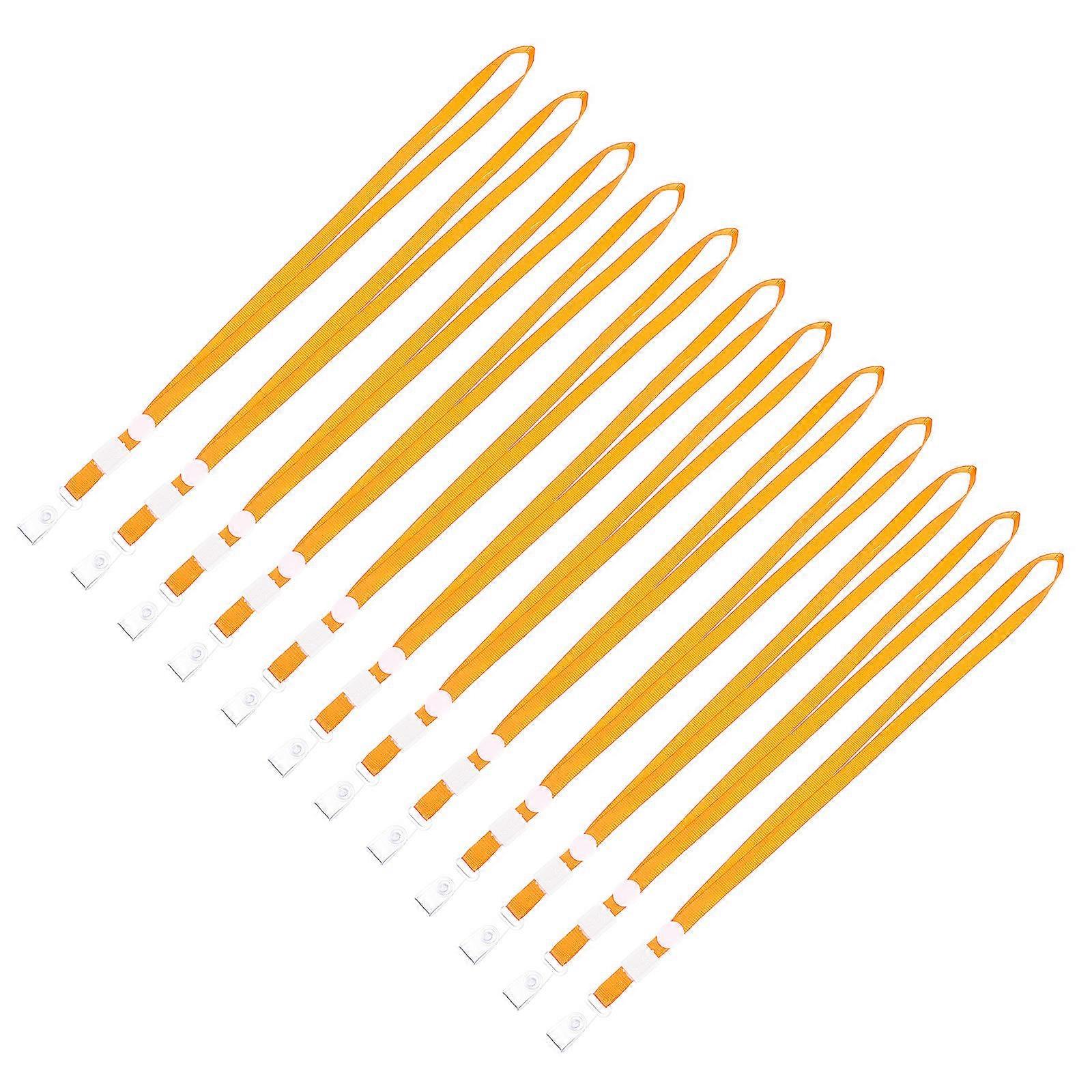 Orange Nylon Lanyard for ID Badges Cards Sleeve with High Durability and Flexibility 50pcs