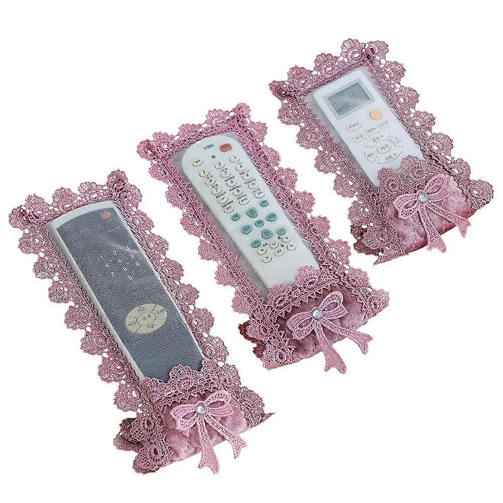 Creative European Style Lace Cover For Remote Control Daily Use In Deep Purple Stain-Resistant 1Pcs