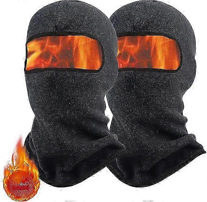 Set of 2 Motorcycle Balaclavas, Balaclavas for Men and Women, Warm Winter Ski Mask, Windproof Black, Bicycle Balaclava for Sports, Cycling, Skiing and