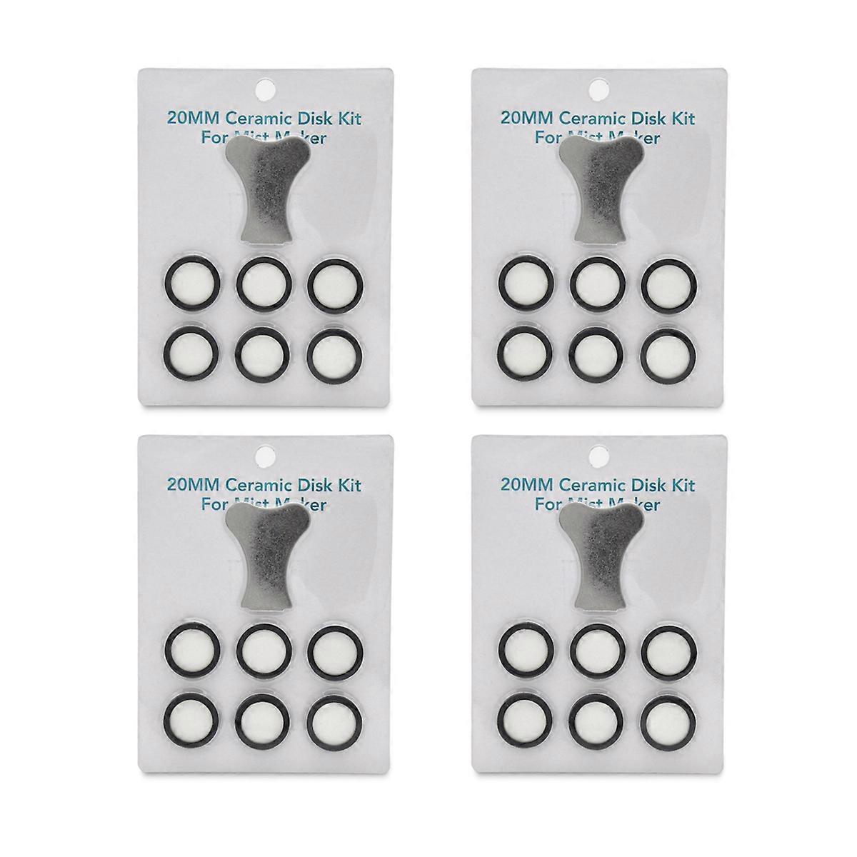 28Pcs Mist Maker Maintenance Kit, Ceramic Disk Ceramic Disk Key Replacement Parts Kits for Fog Machi