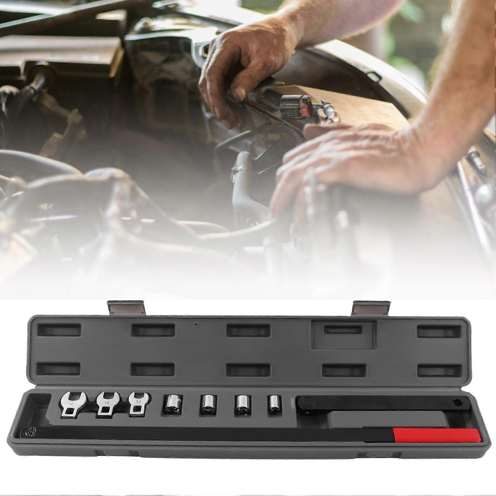 10Pcs/Set Ratcheting Serpentine Belt Tensioner Tool Set Drive Handle Socket Wrench Universal Auto Repair Tools