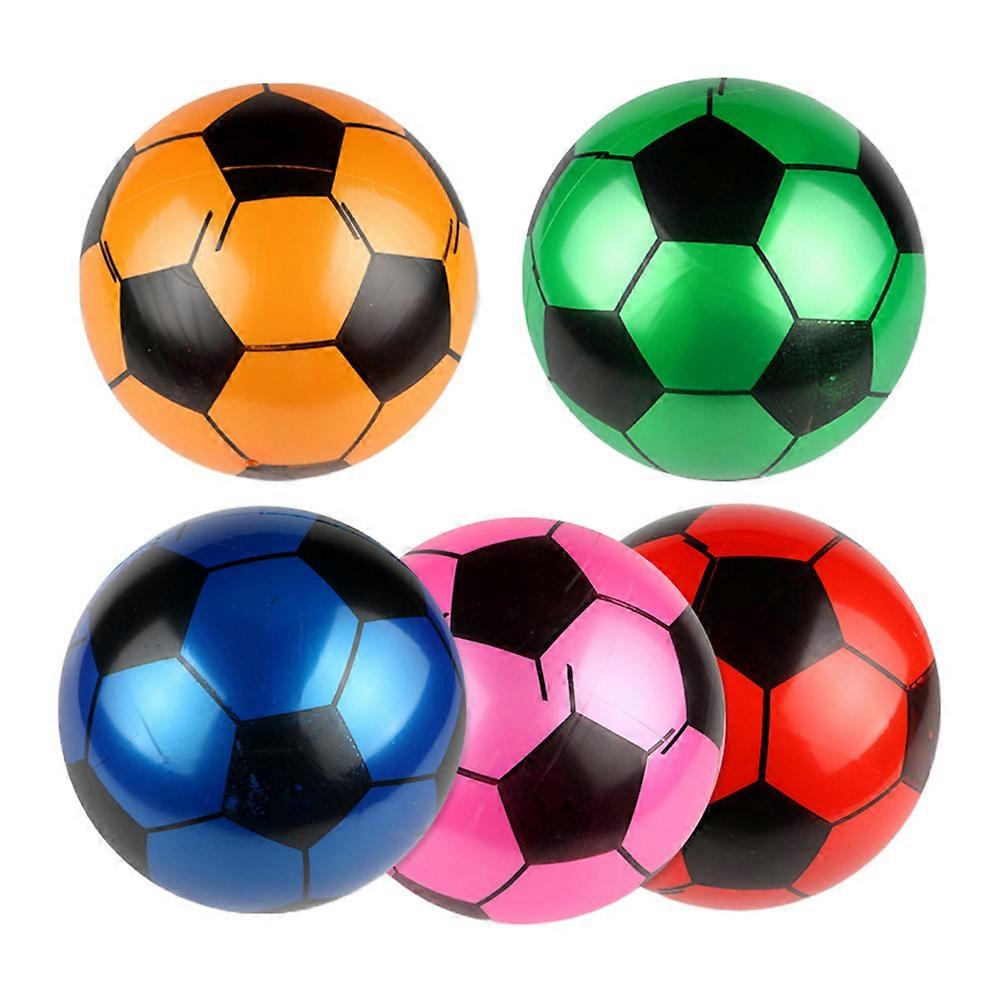 5pcs Inflatable Bouncing Footballs – Air Filled Interactive Sports Balls for Indoor & Outdoor Play – Assorted Colors