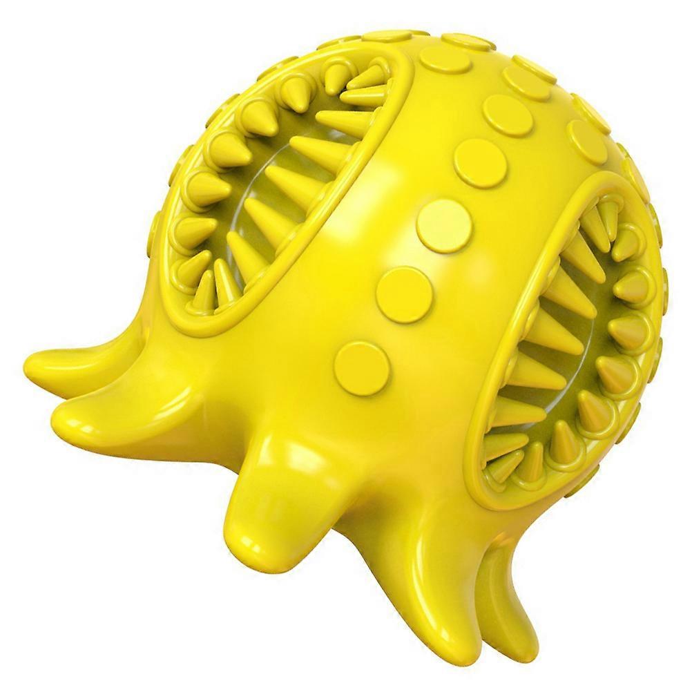 Squeaky Dog Toy Made of Durable TPR Material for Pet Playing Yellow 3.15 Inches