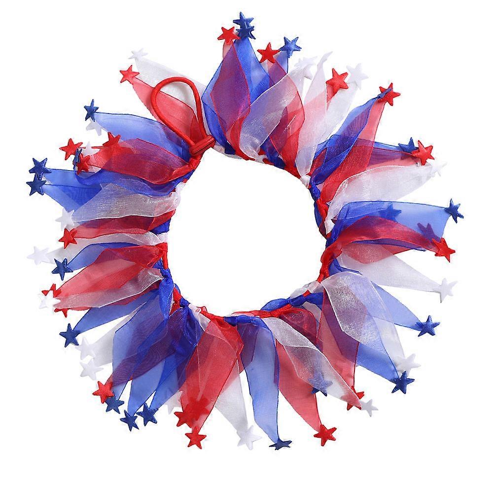 Patriotic 4th of July Dog Collar Adjustable Elastic Tutu Neckline for for Independence Day and Festive Celebrations