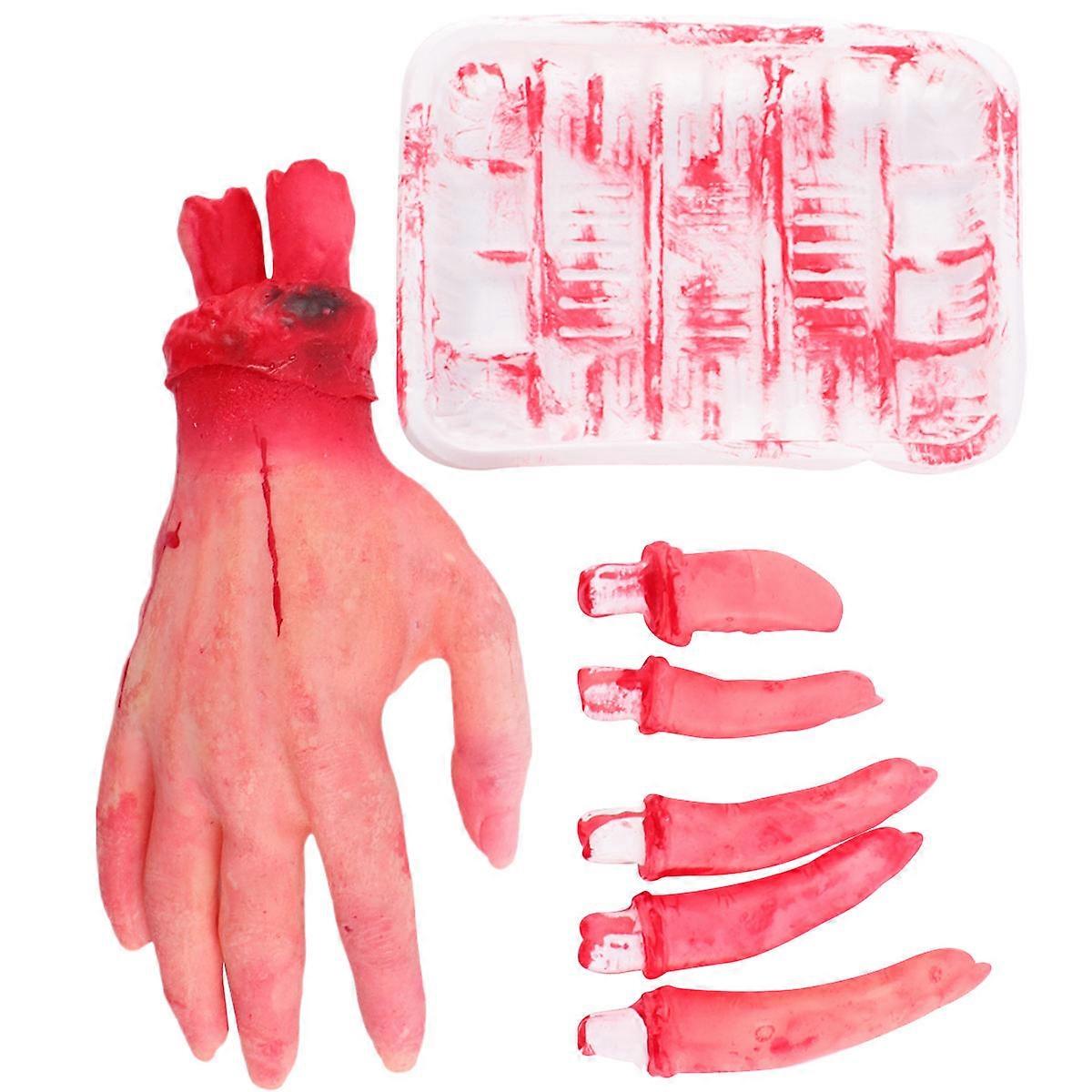 6Pcs In 1 Set Halloween Organ Fast Food Box Decoration Tool Perfect For Halloween Party And Haunted House Layout With Simulation Human Organs